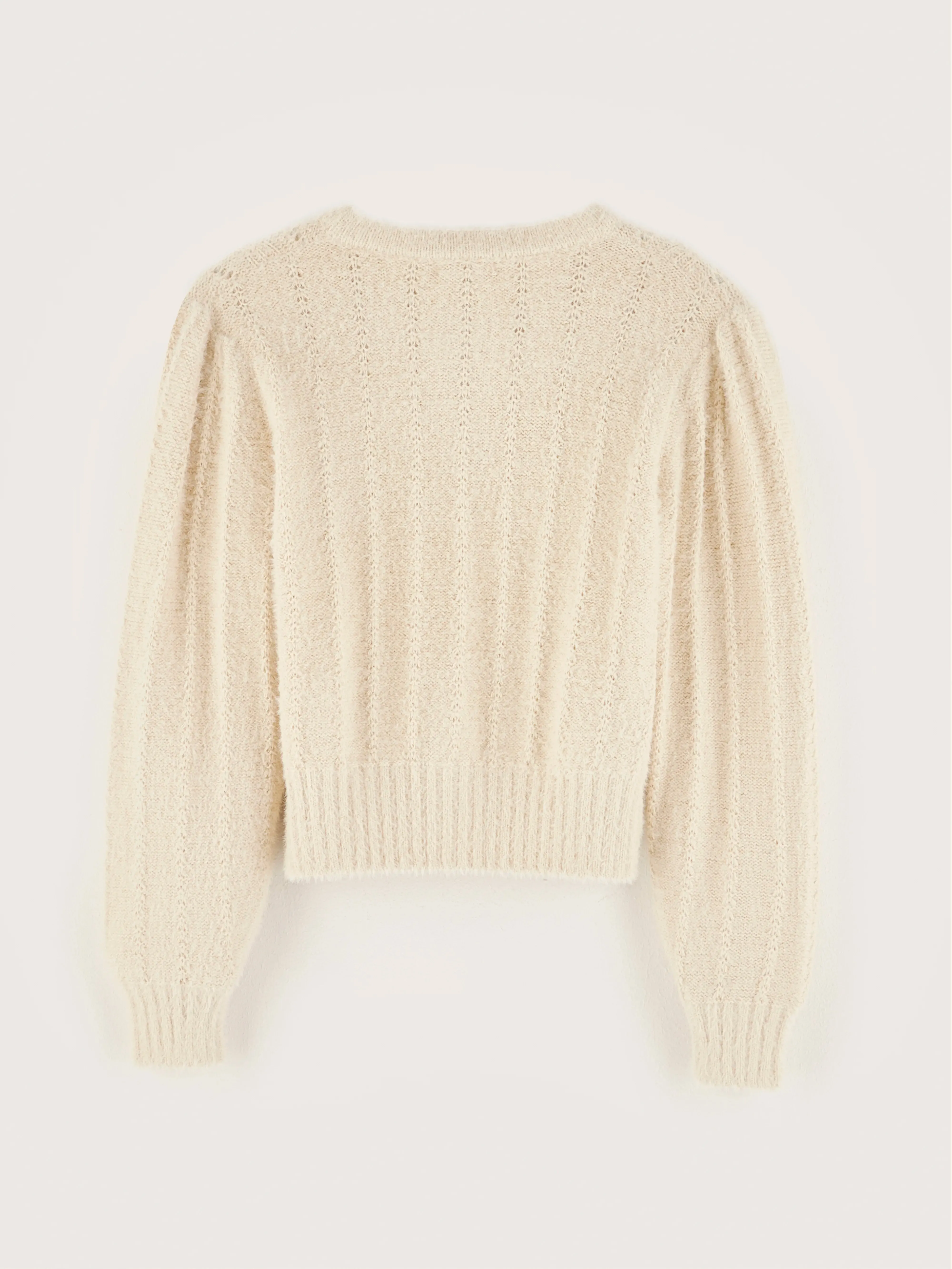 Golter round-neck cardigan (242 / G / MILKY WAY) sold by Bellrose product image thumbnail 4