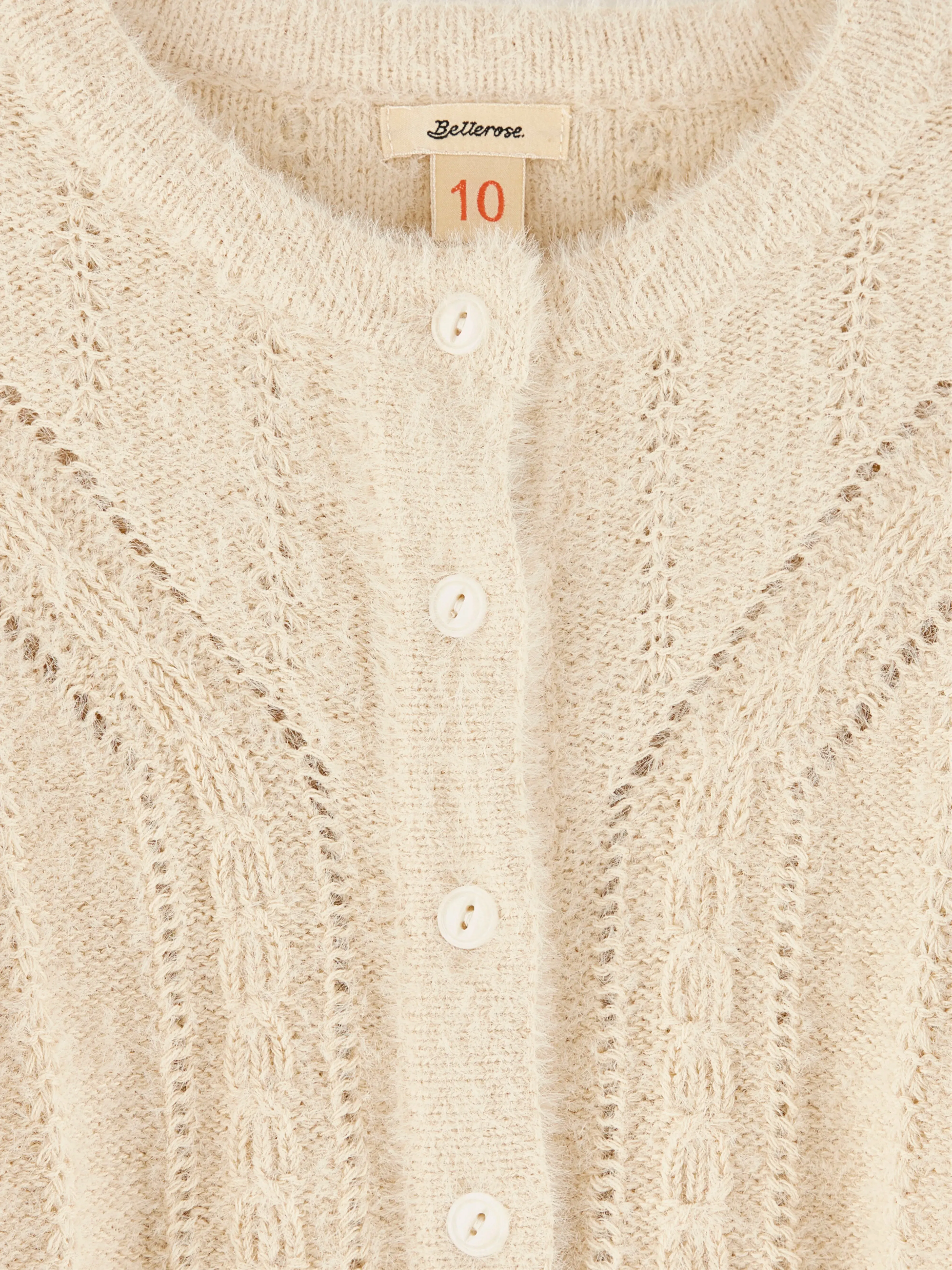 Golter round-neck cardigan (242 / G / MILKY WAY) sold by Bellrose product image thumbnail 3