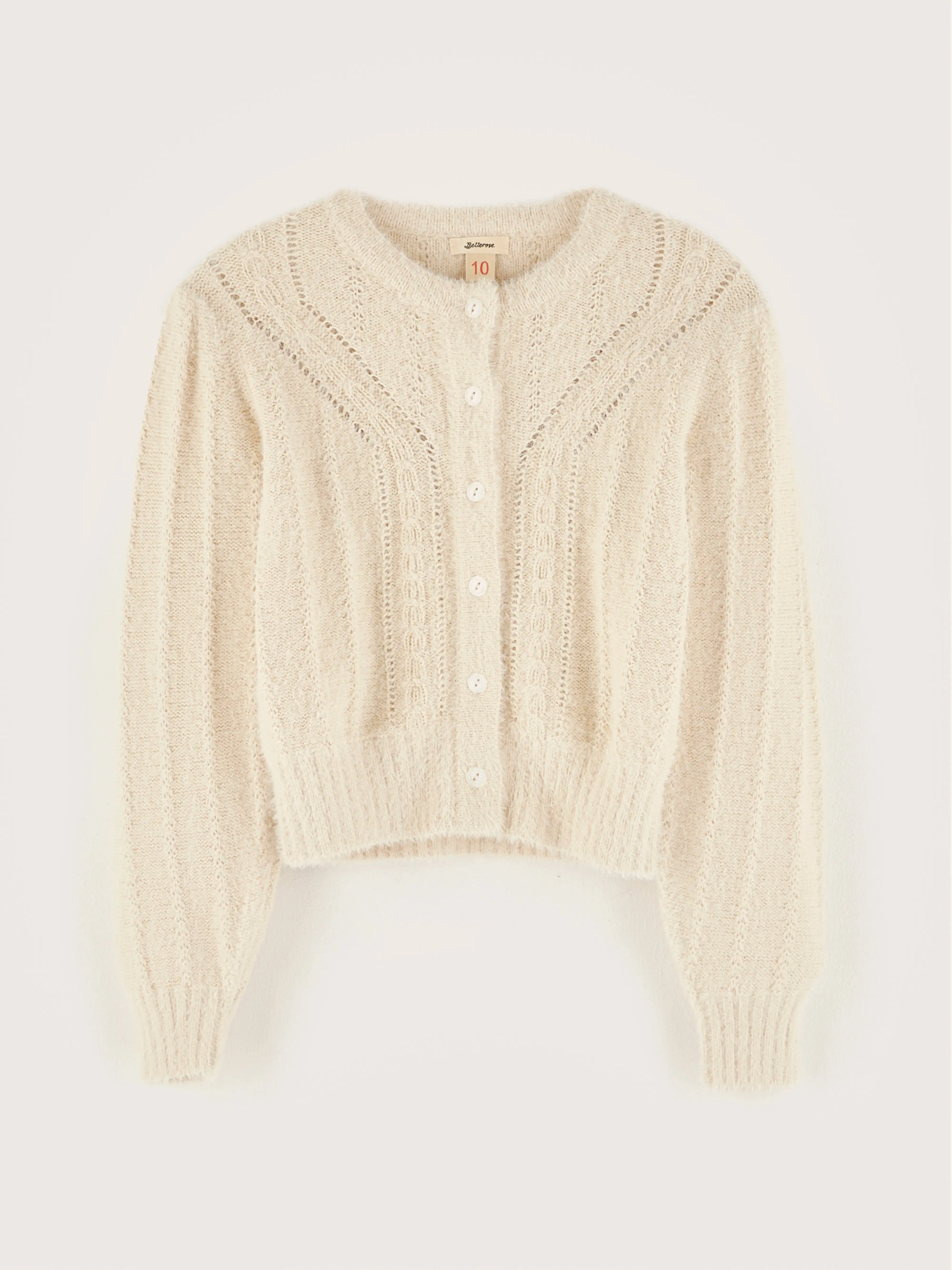 Golter round-neck cardigan (242 / G / MILKY WAY) sold by Bellrose product image thumbnail 2