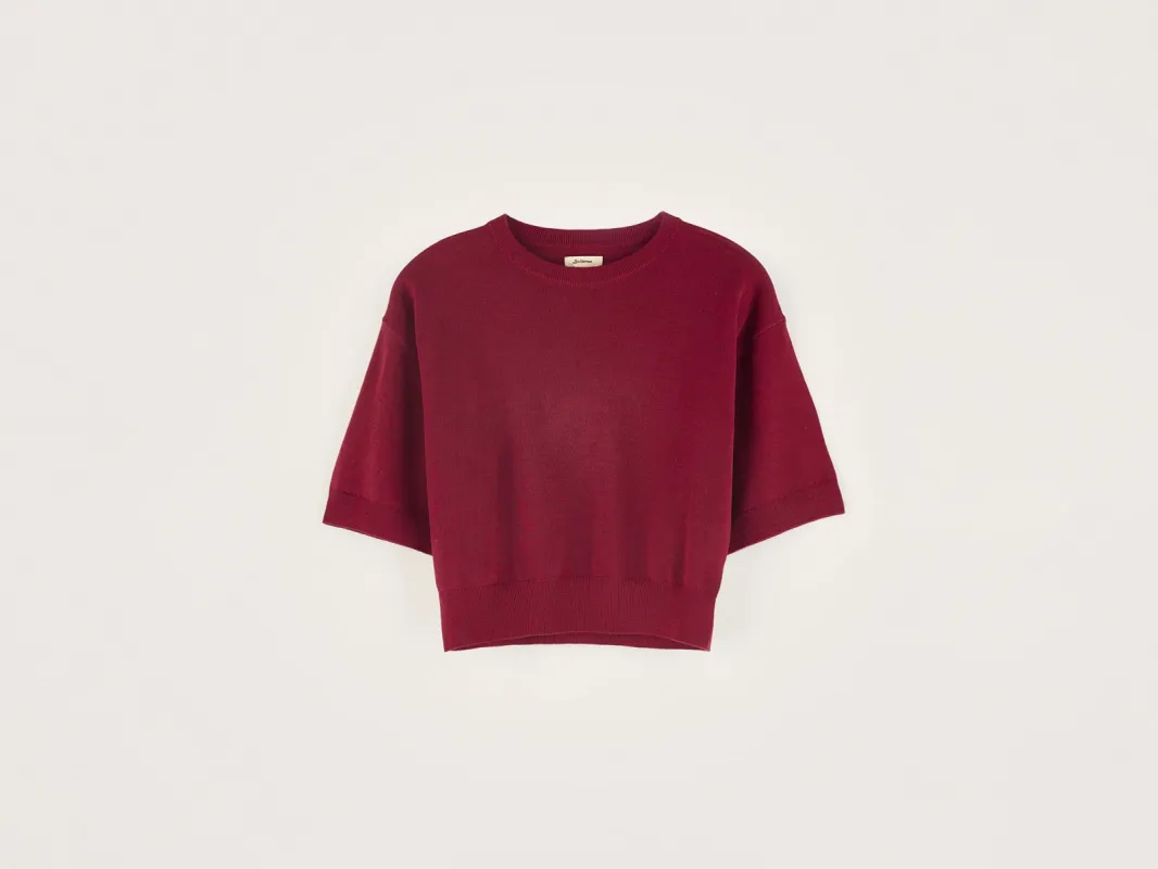 Sare short-sleeve sweater (242 / G / RED DAHLIA) sold by Bellrose