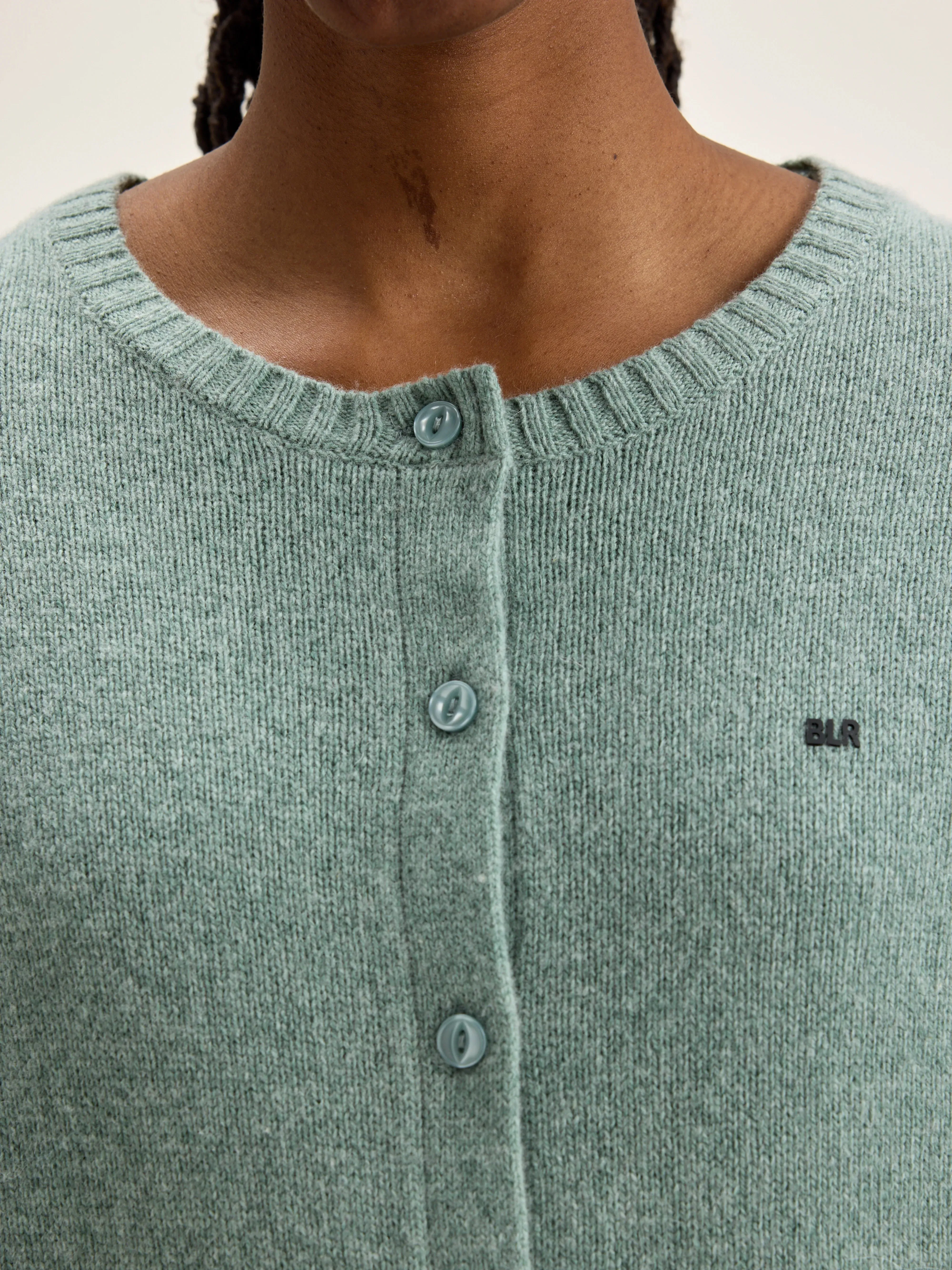 Giwes crew-neck cardigan (242 / W / RAIN BLUE) sold by Bellrose product image thumbnail 5