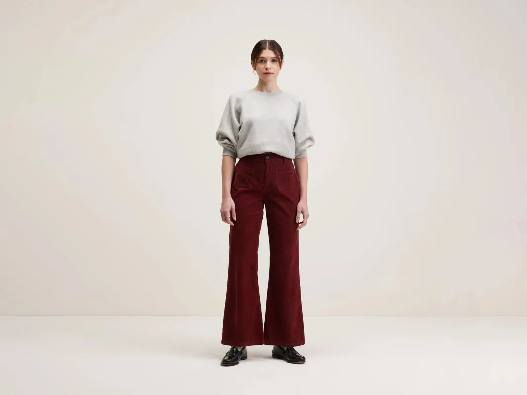 Park flared trousers (242 / W / GRENAT) sold by Bellrose