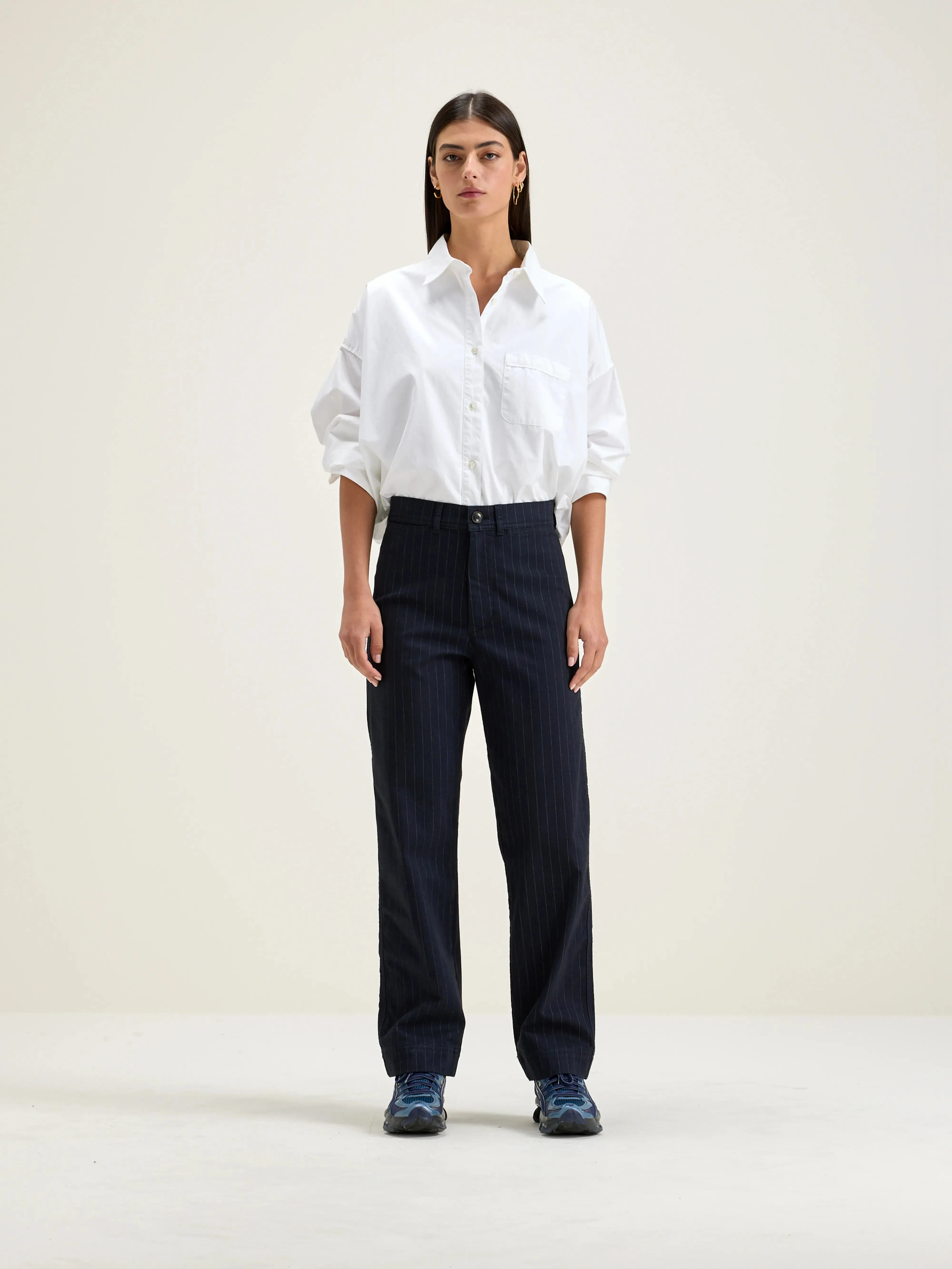 Ghada straight trousers (242 / W / STRIPE A) sold by Bellrose product image thumbnail 2