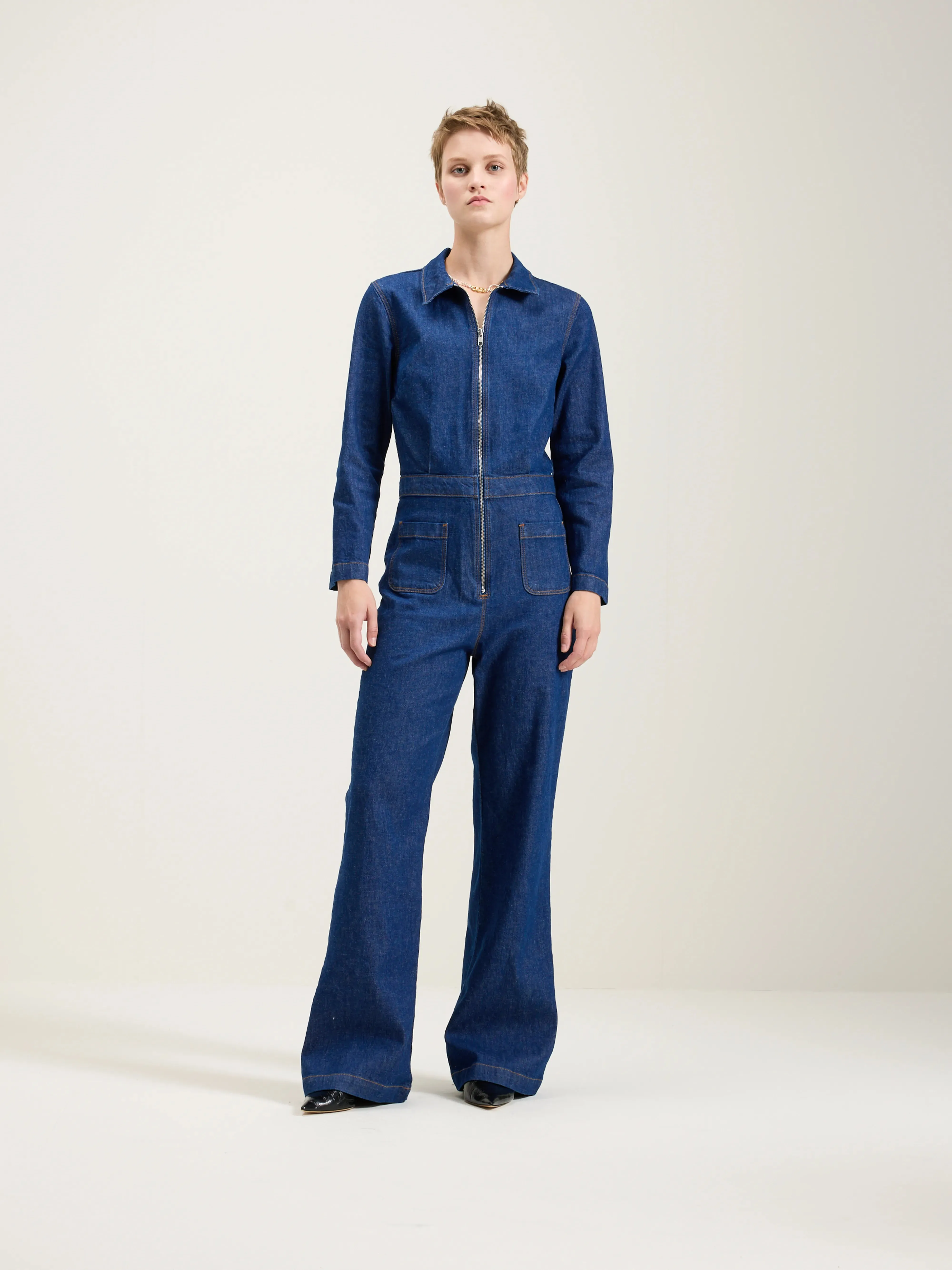 Pamelie denim jumpsuit (242 / W / BLUE RINSE) sold by Bellrose product image thumbnail 2