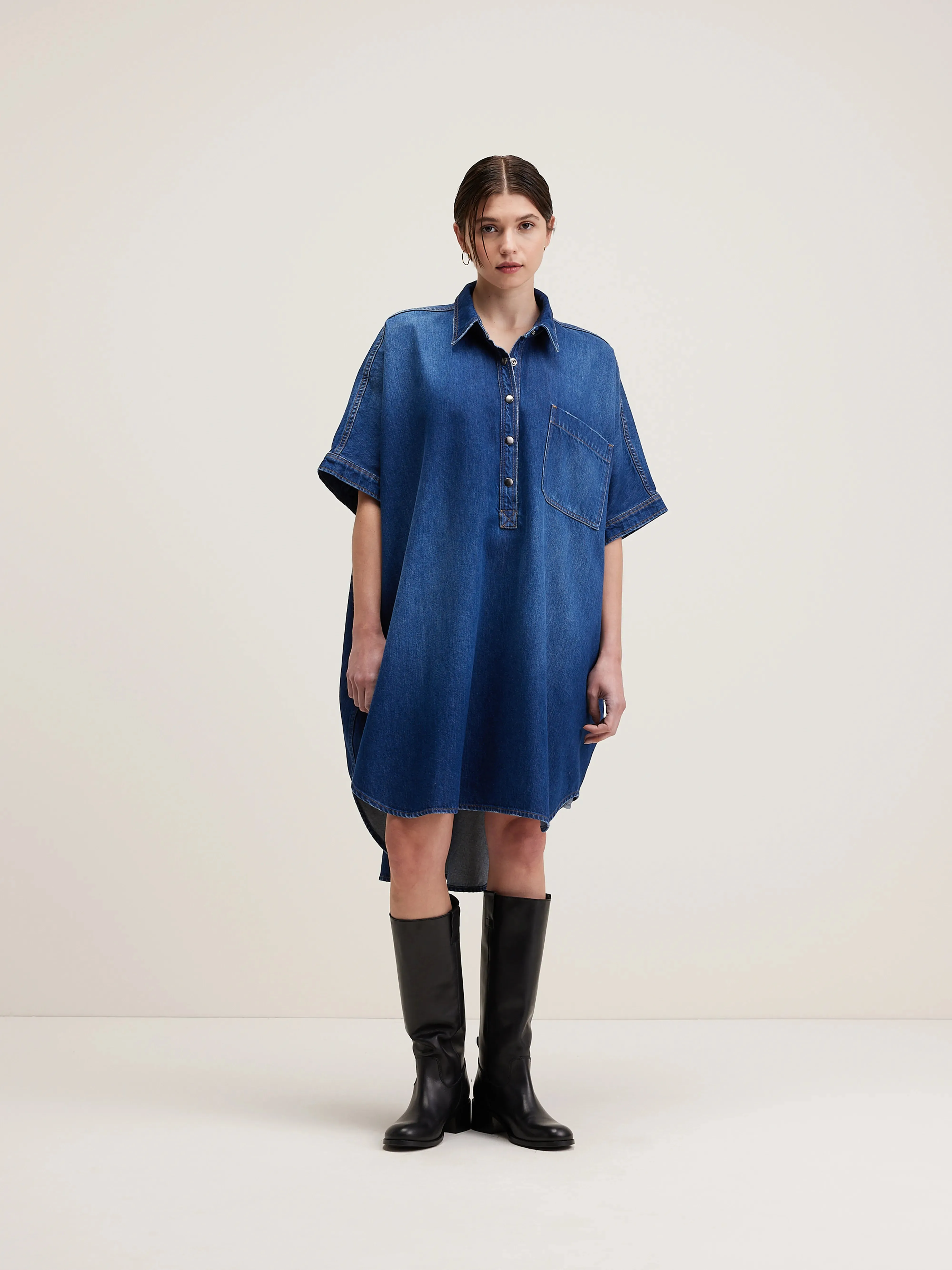 Klenn shirt dress (242 / W / BLUE STONE) sold by Bellrose product image thumbnail 2