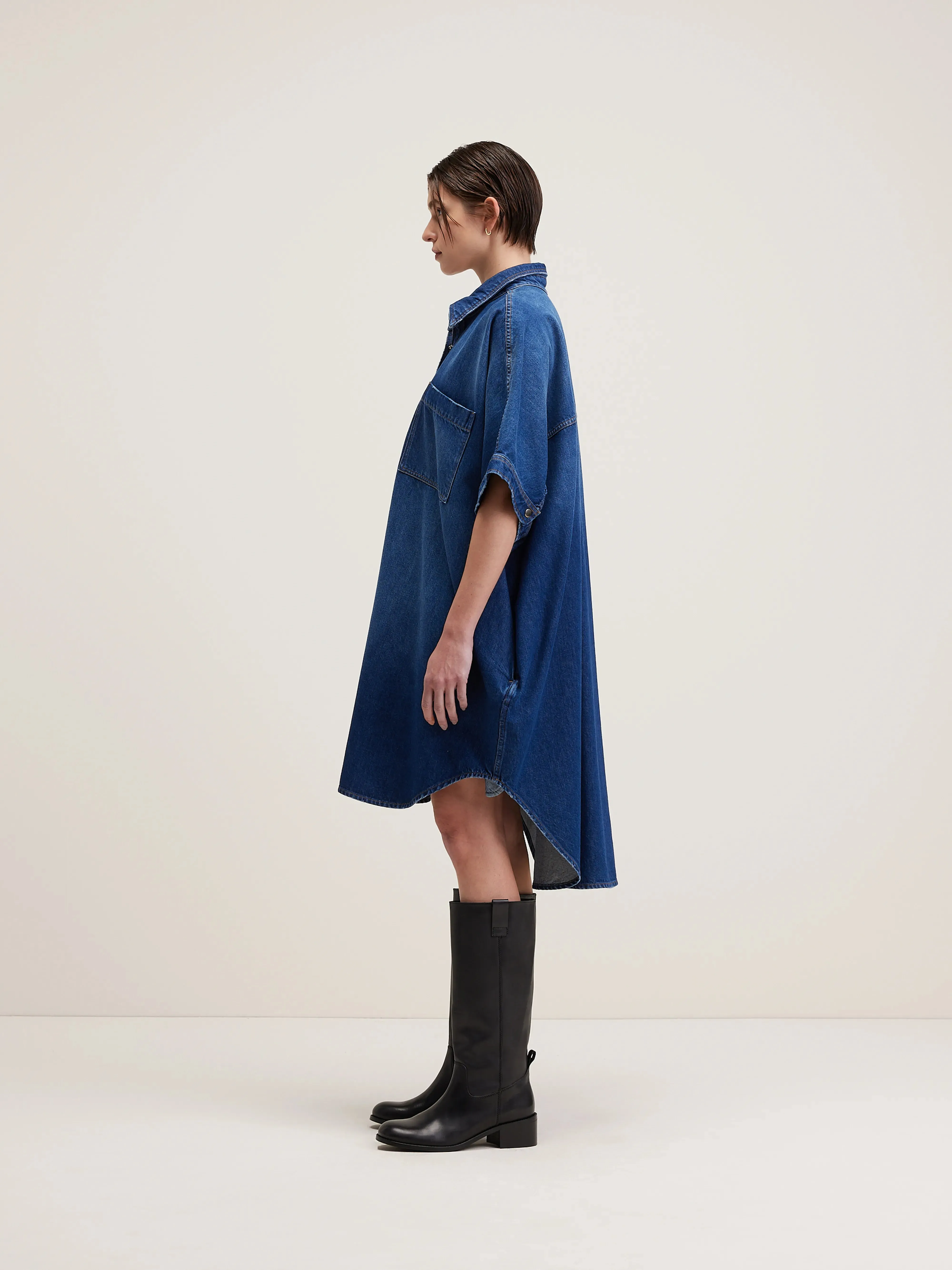 Klenn shirt dress (242 / W / BLUE STONE) sold by Bellrose product image thumbnail 5