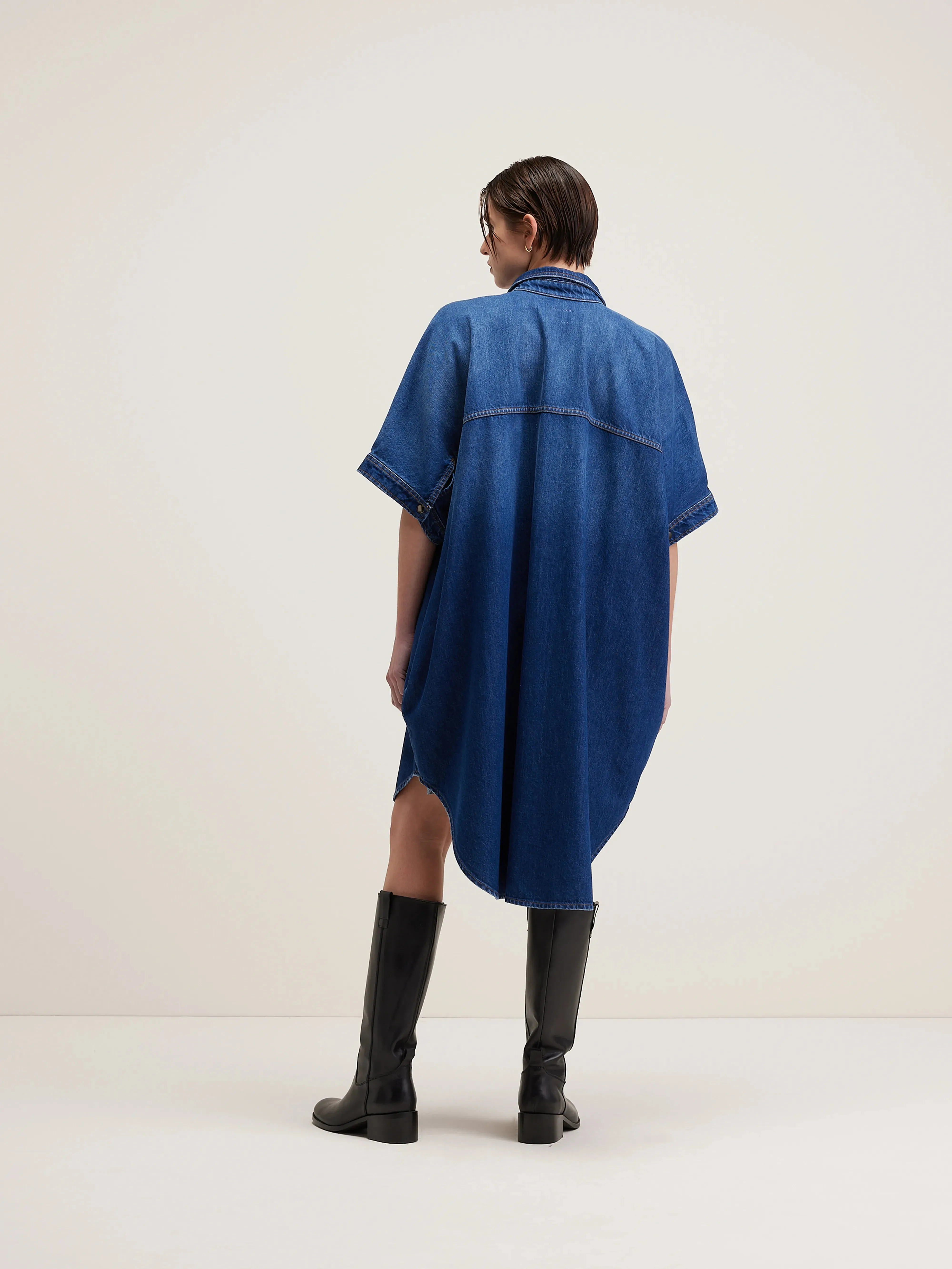 Klenn shirt dress (242 / W / BLUE STONE) sold by Bellrose product image thumbnail 3