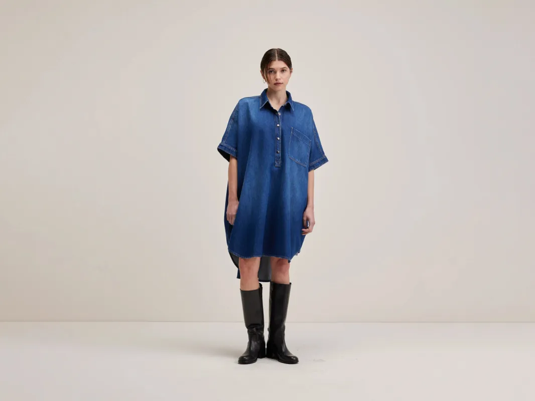 Klenn shirt dress (242 / W / BLUE STONE) sold by Bellrose