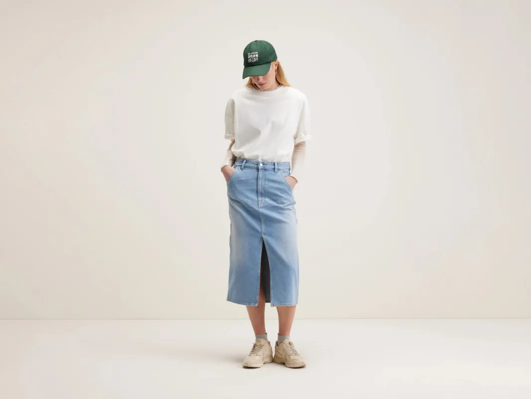 Pluie midi skirt (242 / W / VINTAGE BLUE) sold by Bellrose