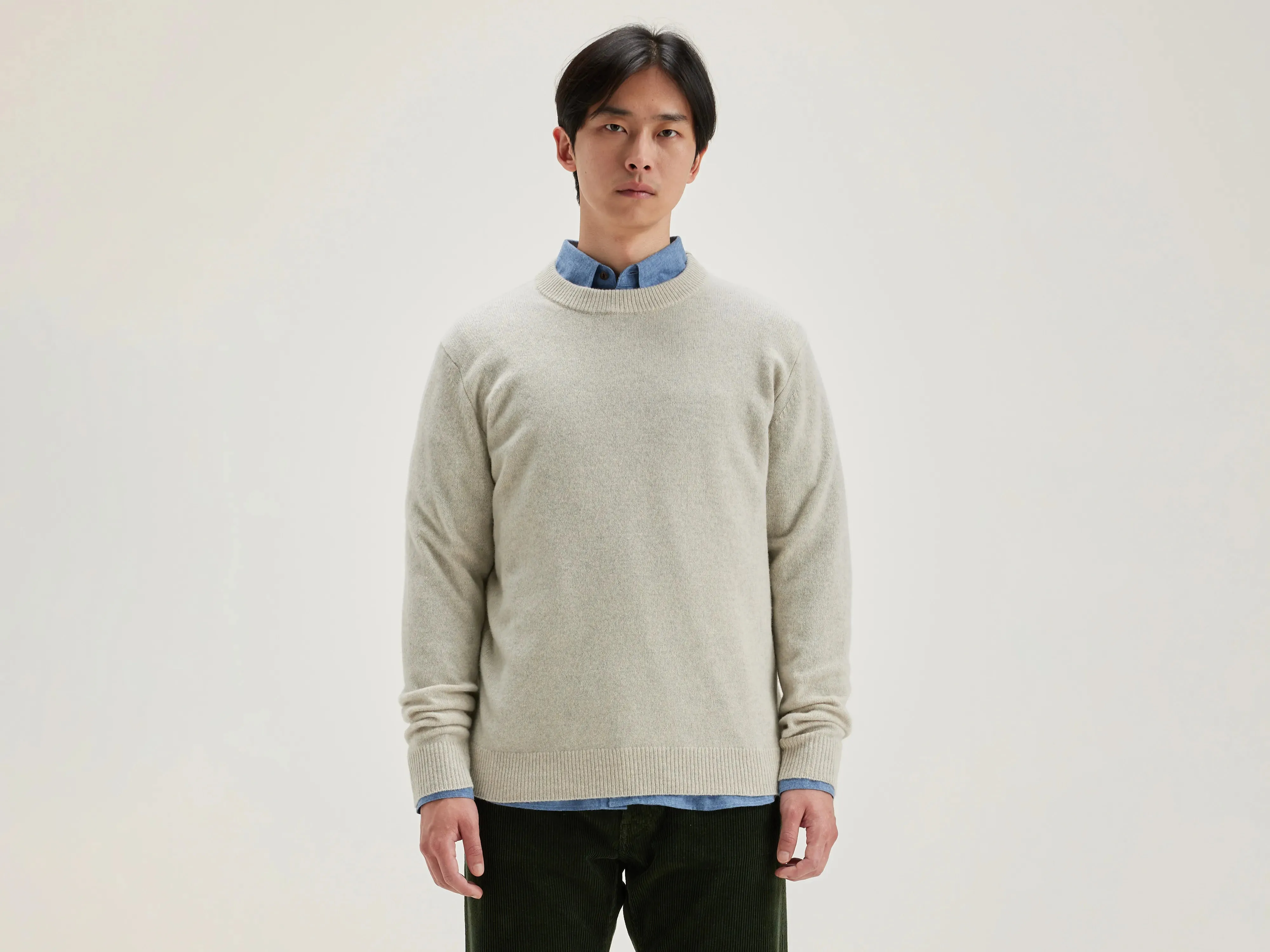 Donoon crew-neck sweater (242 / M / OYSTER) sold by Bellrose