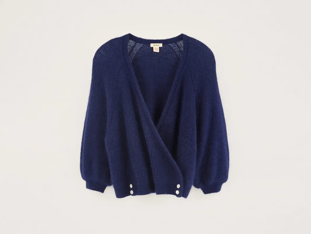 Dioph v-neck cardigan (242 / G / WORKER) made by Bellerose