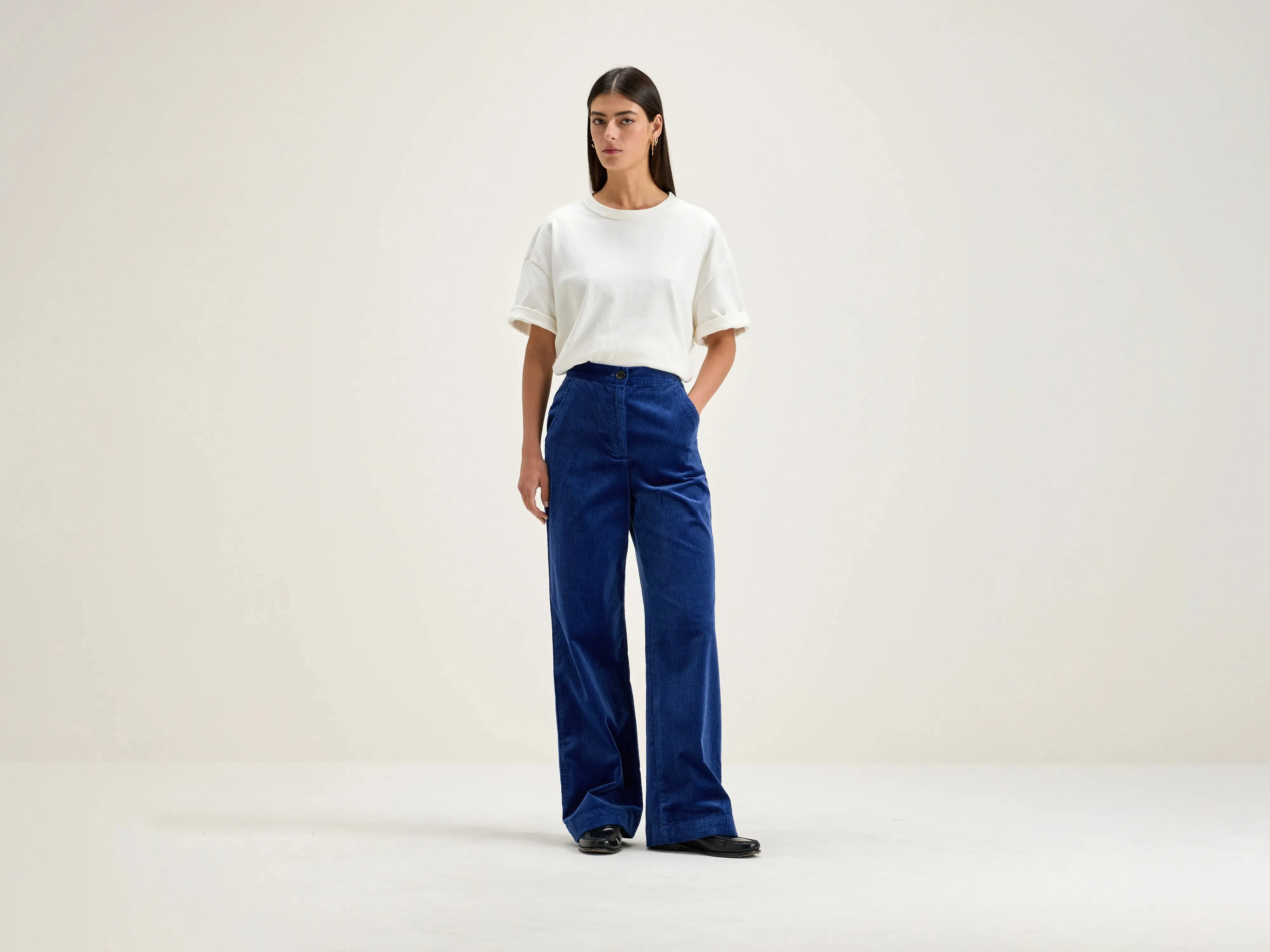 Gabor straight wide trousers (242 / W / BLUE) sold by Bellrose