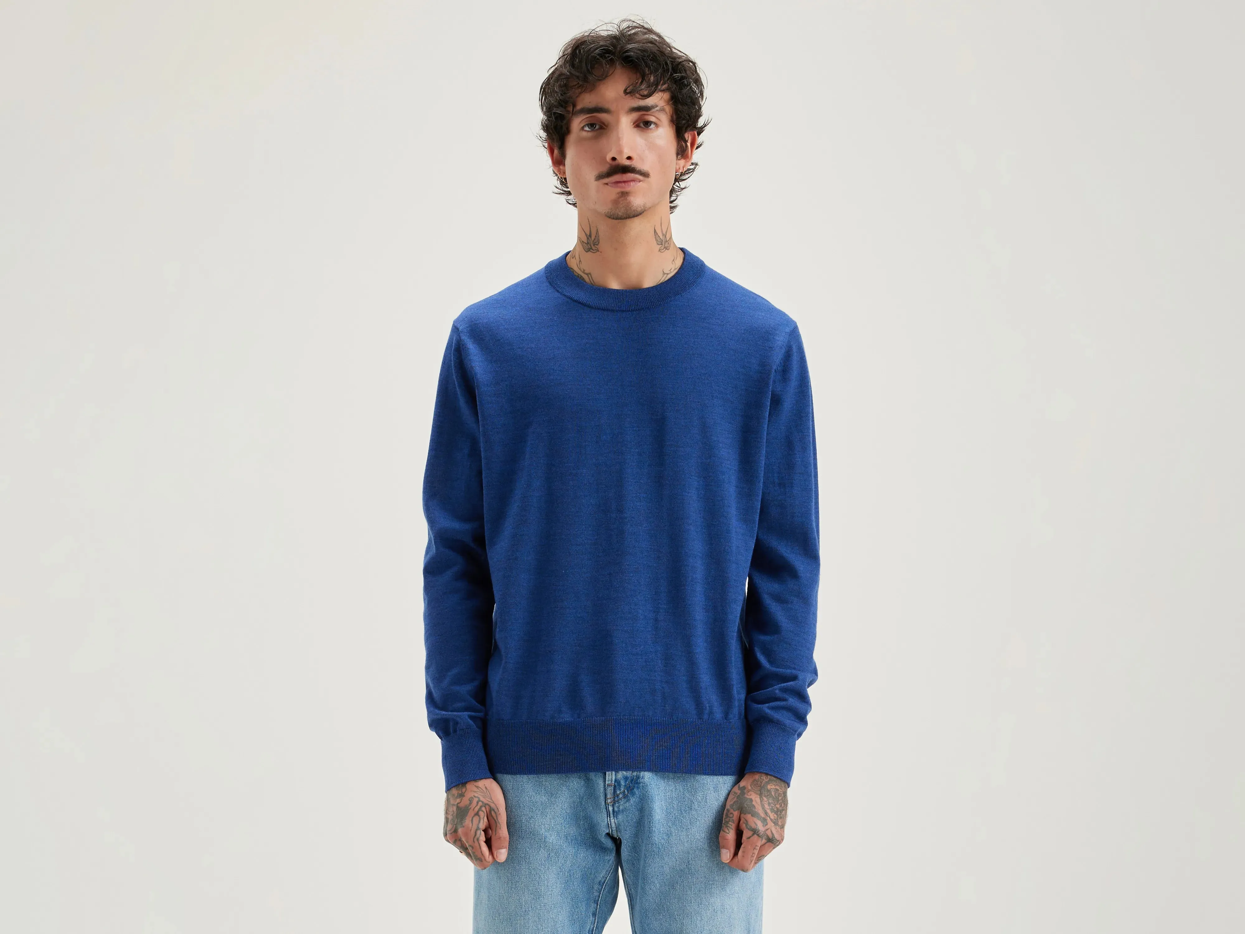 Dilliv crew-neck sweater (242 / M / BLUE MIX) sold by Bellrose