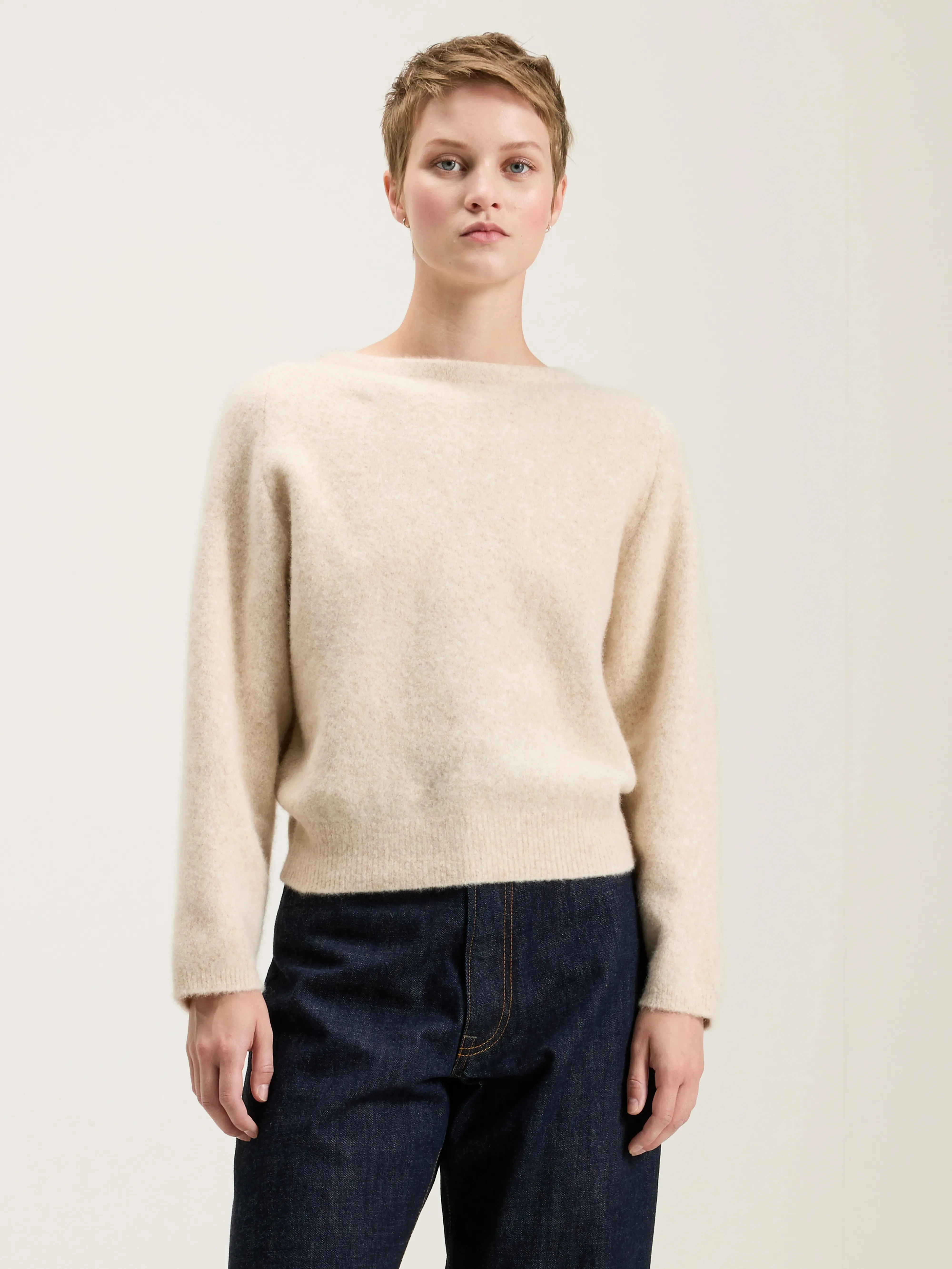 Deros round-neck sweater (242 / W / CREAM) sold by Bellrose product image thumbnail 3