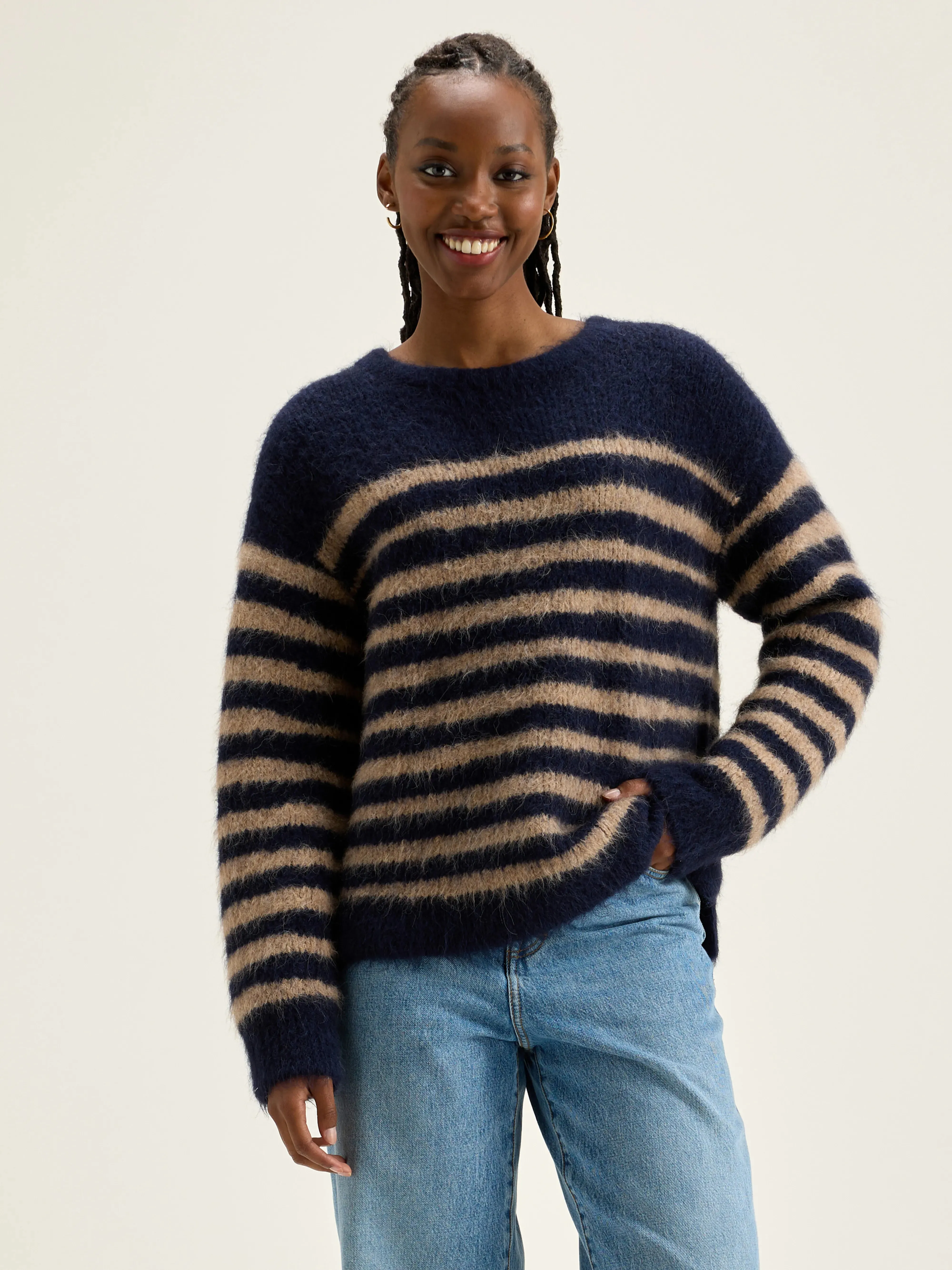 Decat crew-neck sweater (242 / W / STRIPE C) sold by Bellrose product image thumbnail 2