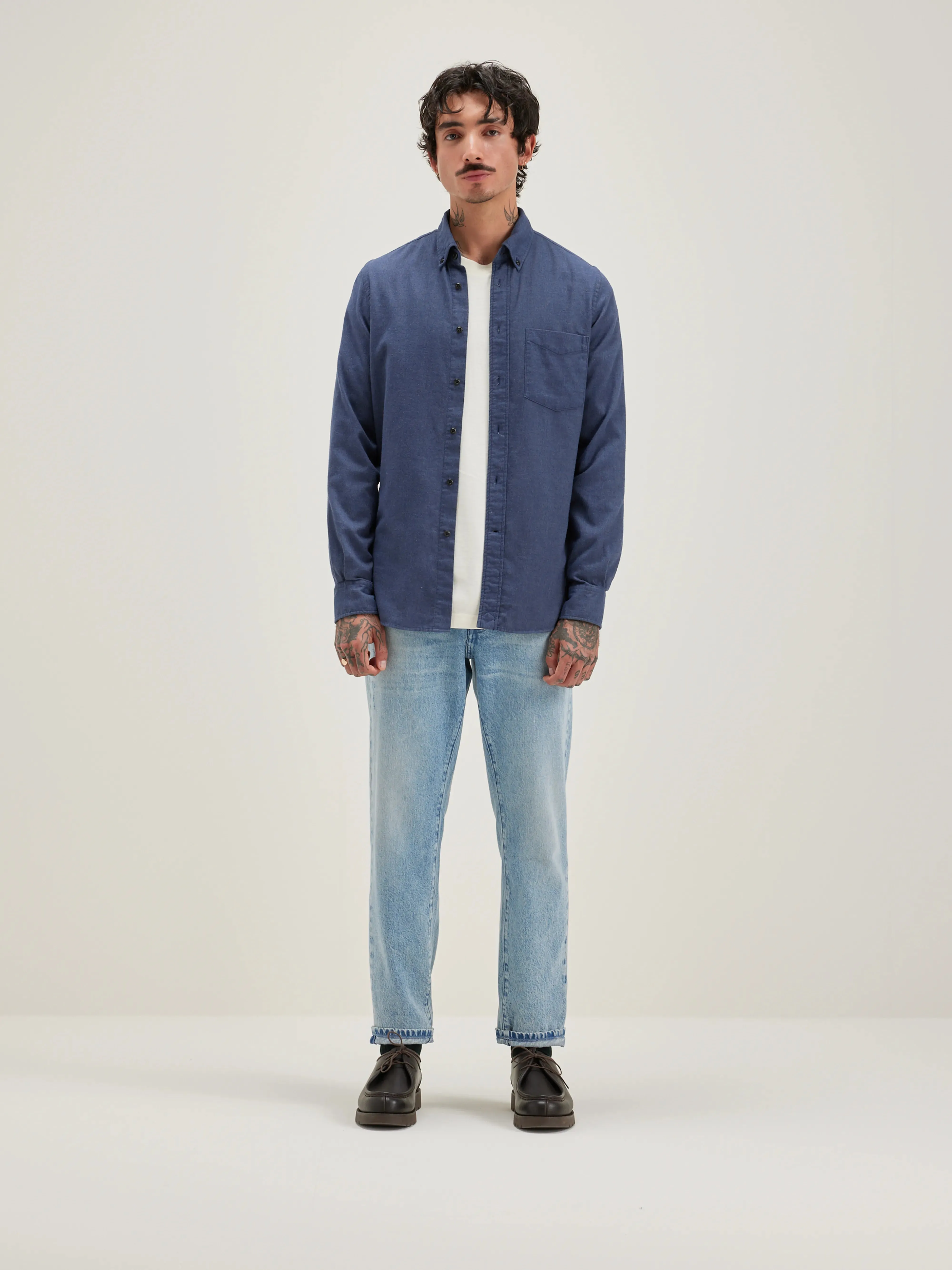 Mire slim shirt (242 / M / METAL BLUE) sold by Bellrose product image thumbnail 3