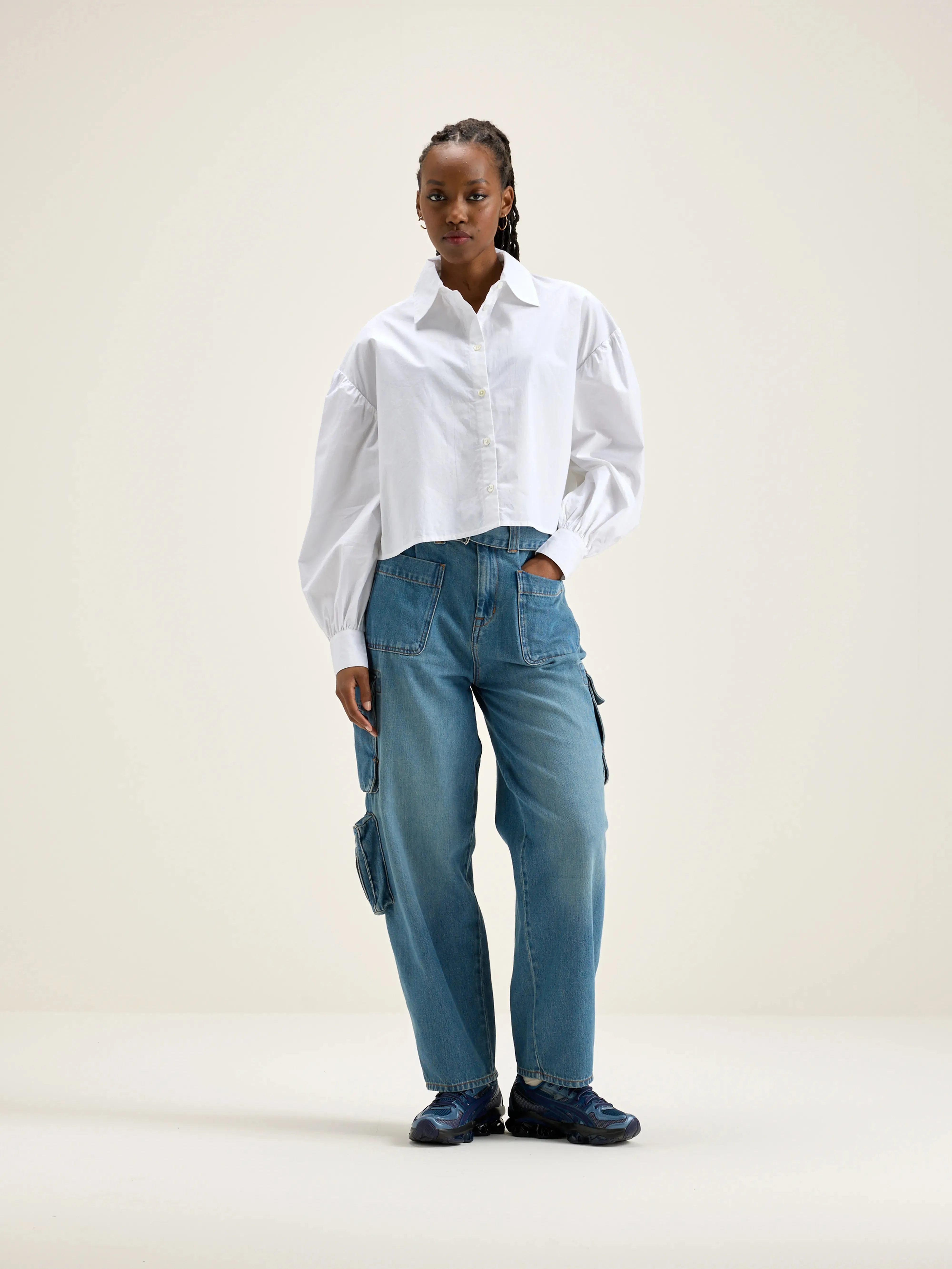 Kinga poplin shirt (242 / W / WHITE) sold by Bellrose product image thumbnail 3