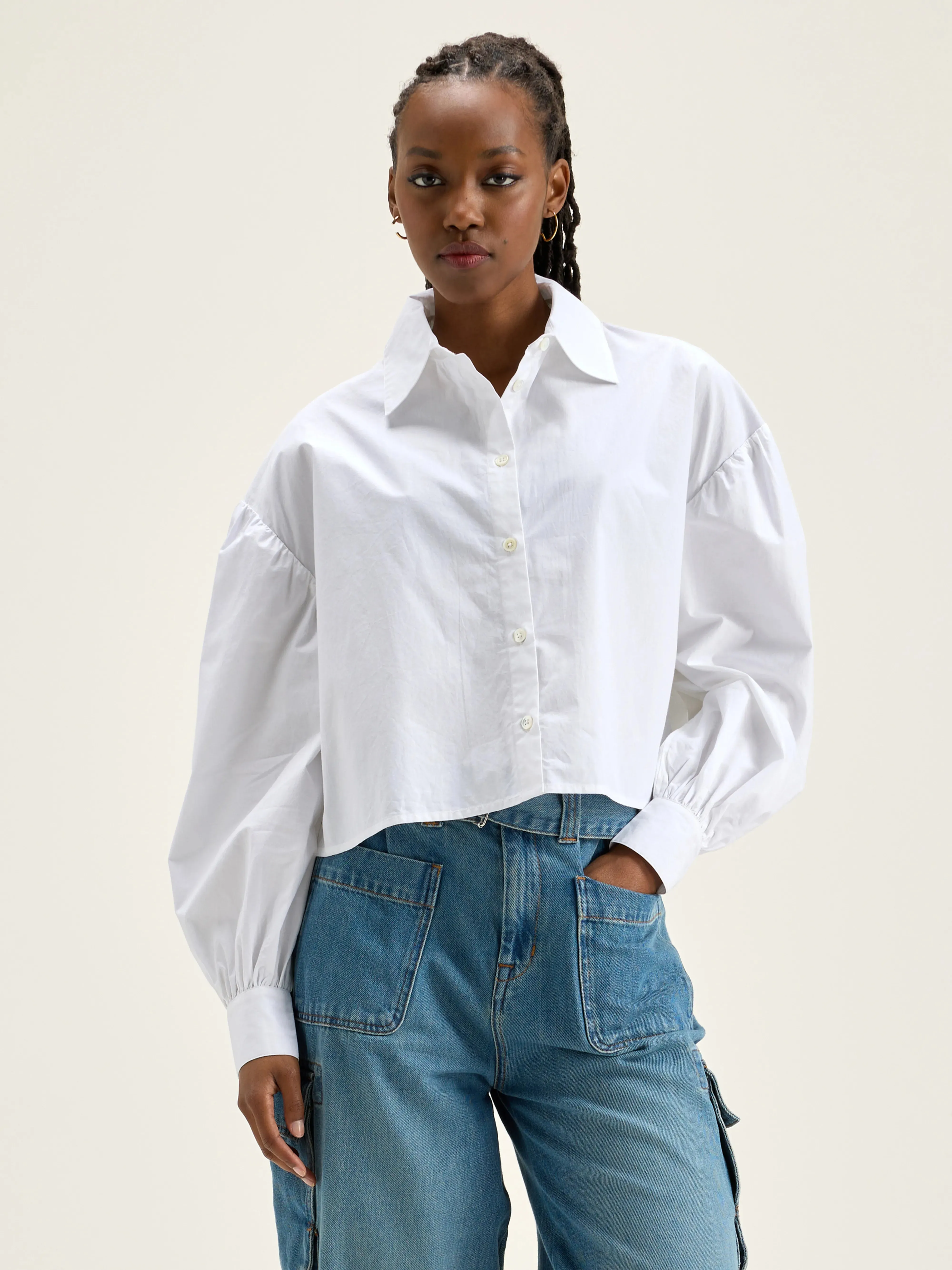 Kinga poplin shirt (242 / W / WHITE) sold by Bellrose product image thumbnail 2