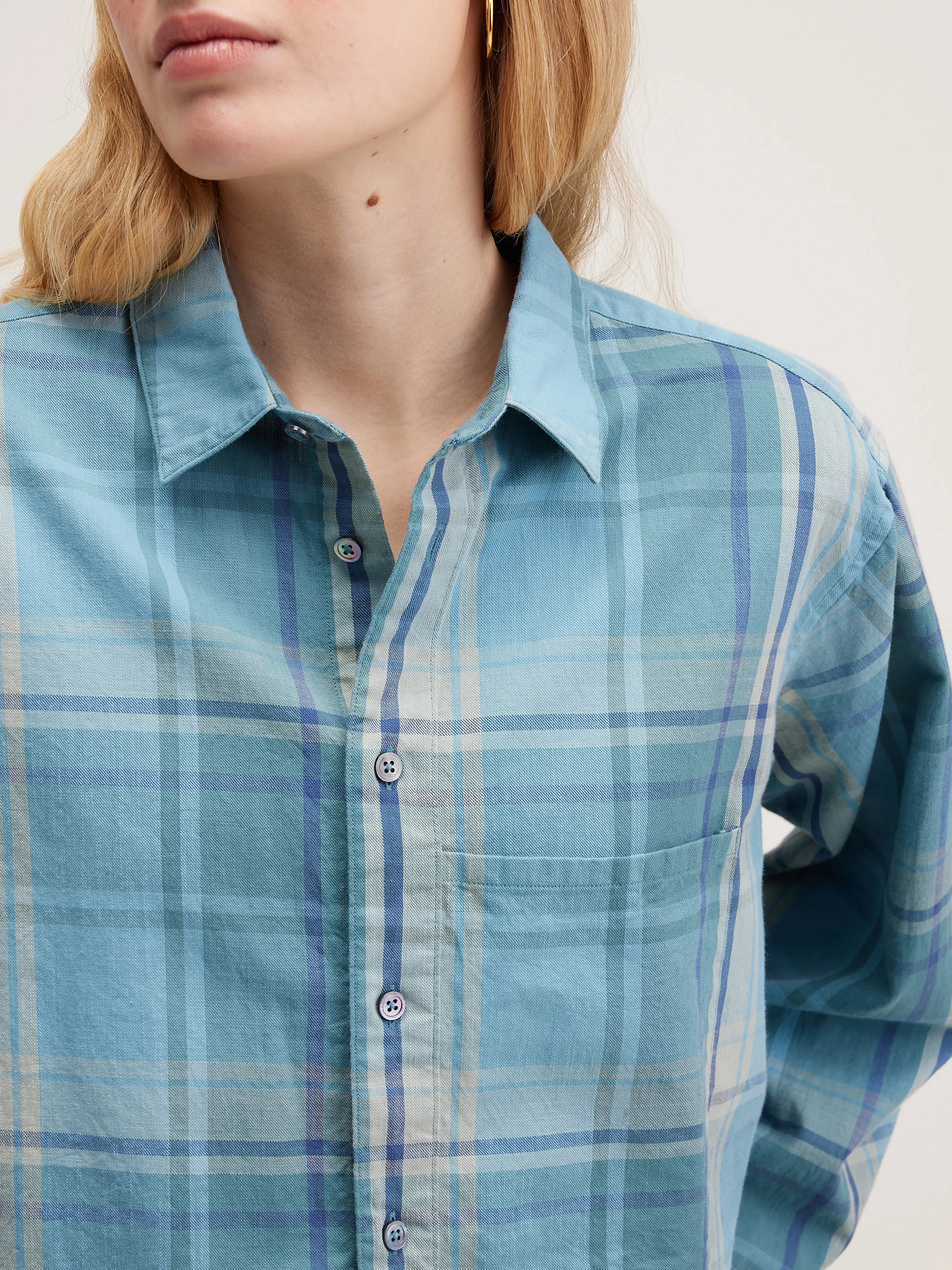 Greene cropped shirt (242 / W / CHECK A) sold by Bellrose product image thumbnail 5