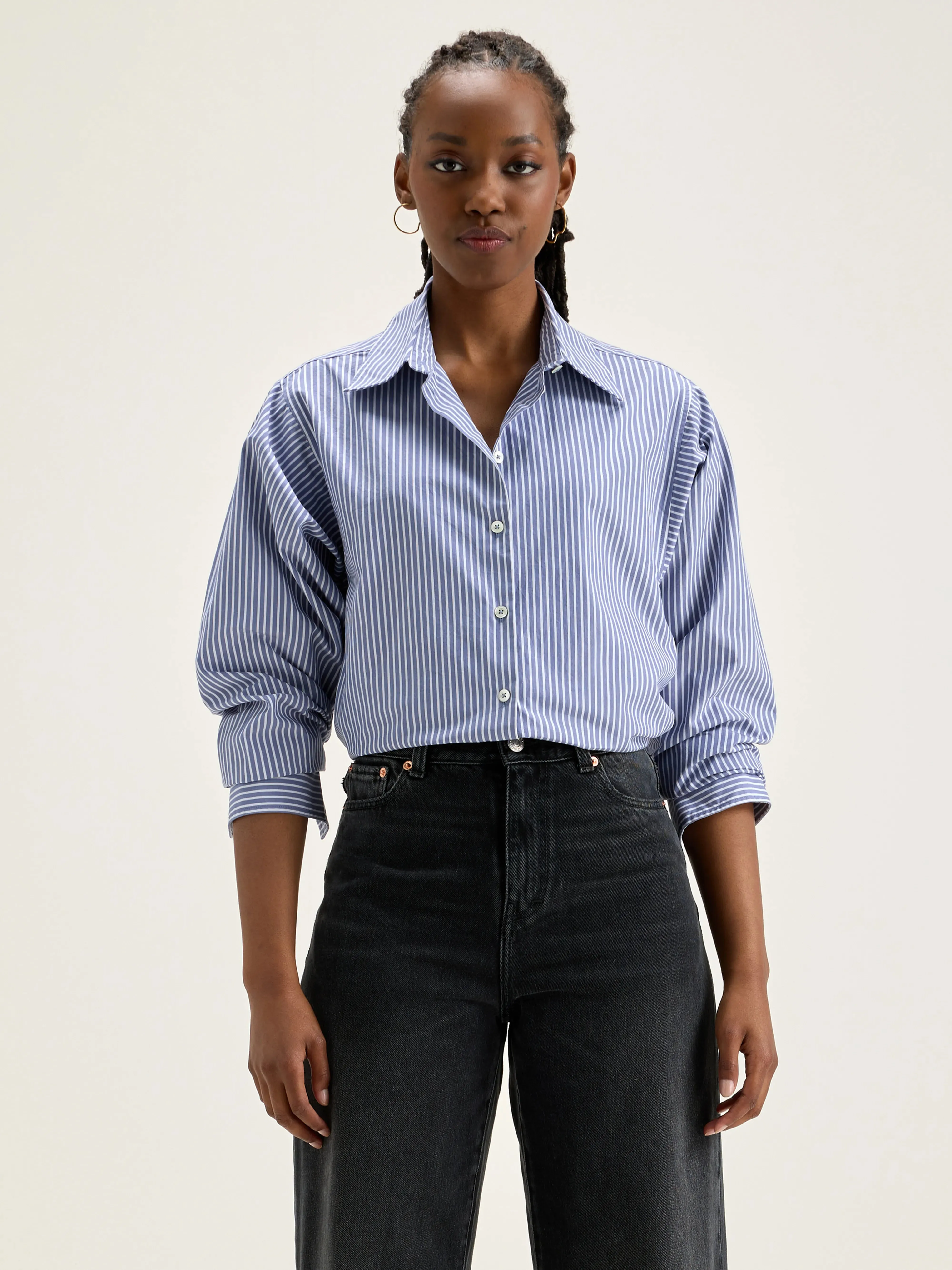 Gedeon poplin shirt (242 / W / STRIPE K) sold by Bellrose product image thumbnail 2