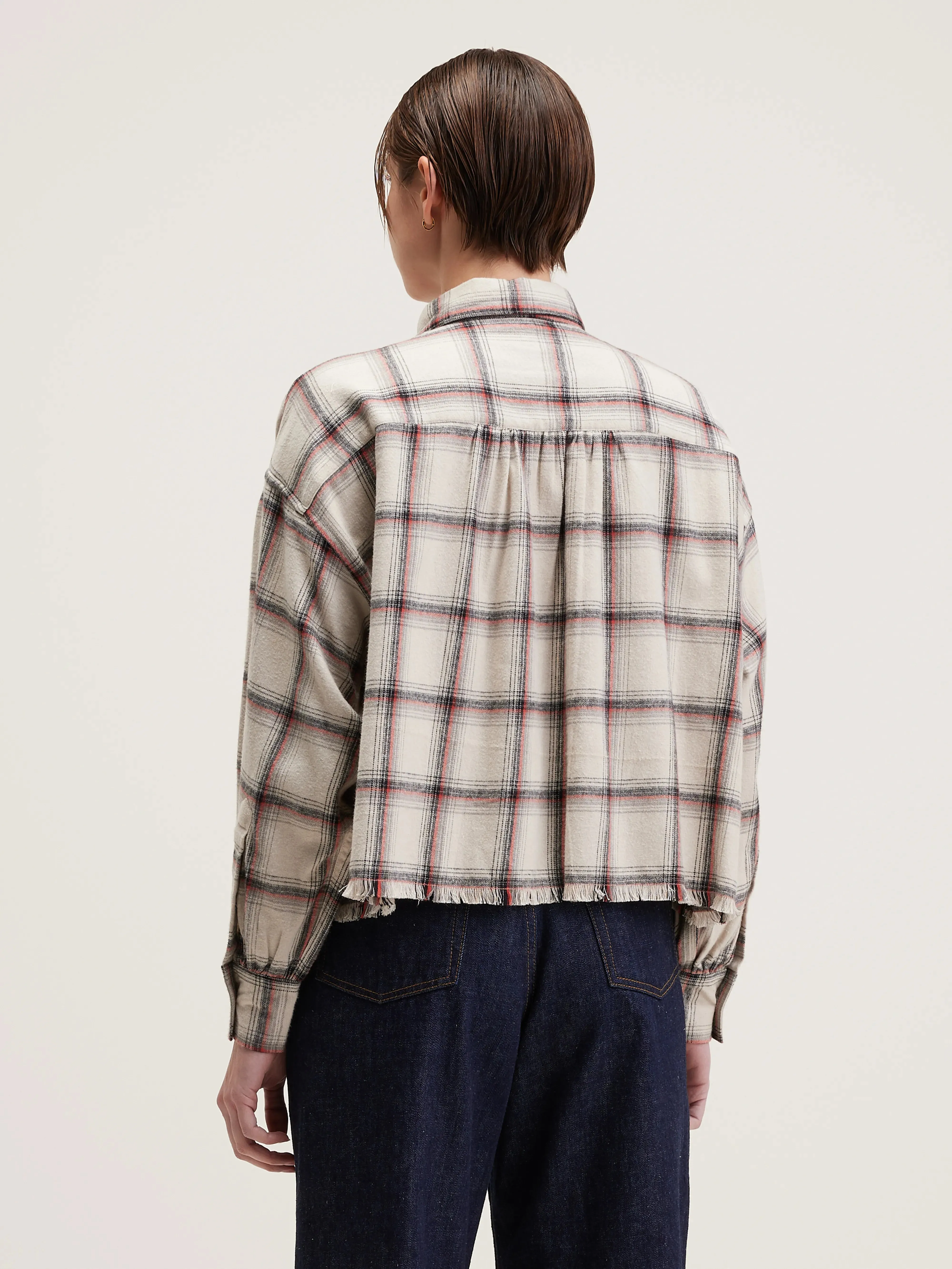 Kraft cropped shirt (242 / W / CHECK A) sold by Bellrose product image thumbnail 4