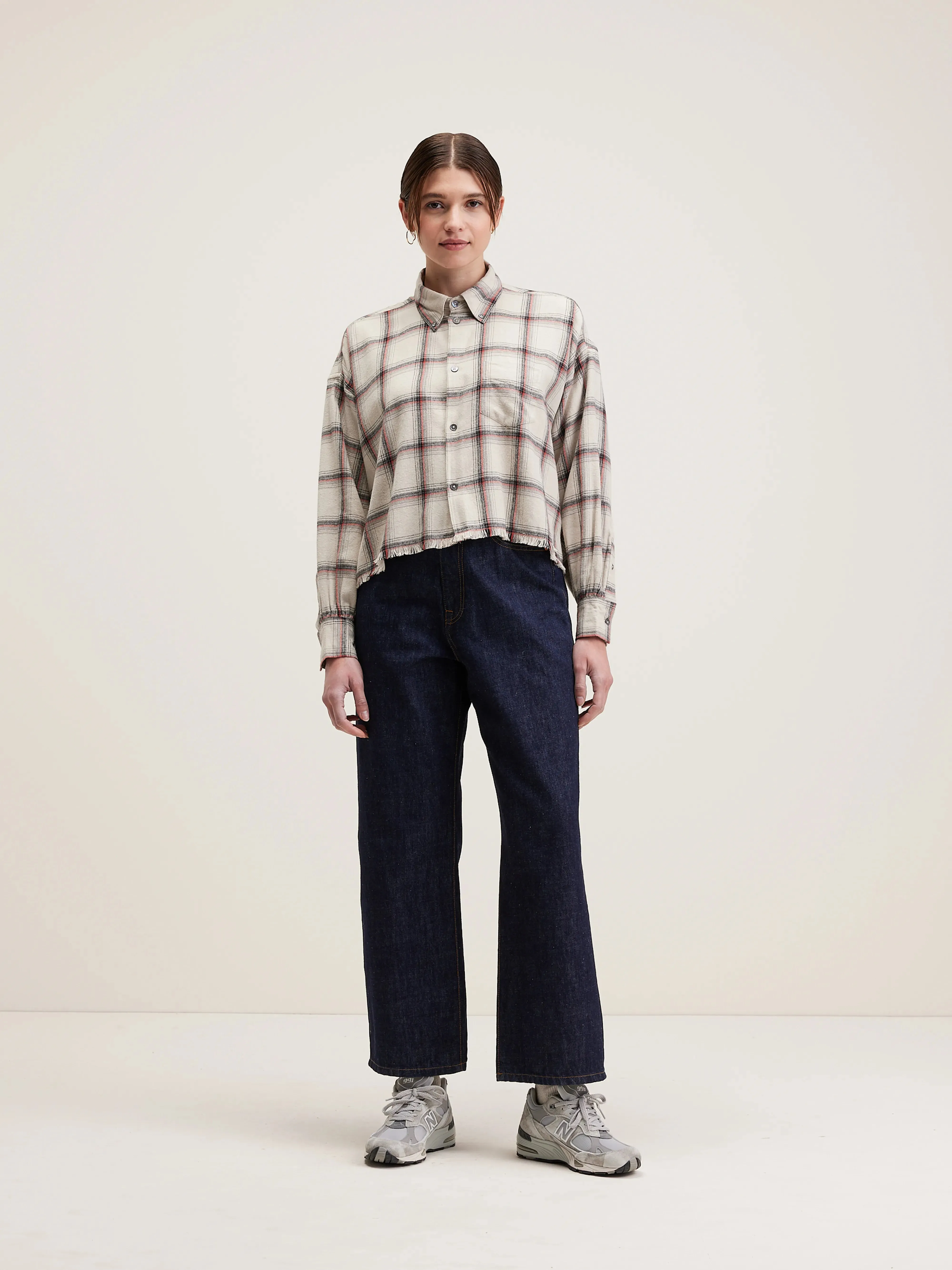 Kraft cropped shirt (242 / W / CHECK A) sold by Bellrose product image thumbnail 3