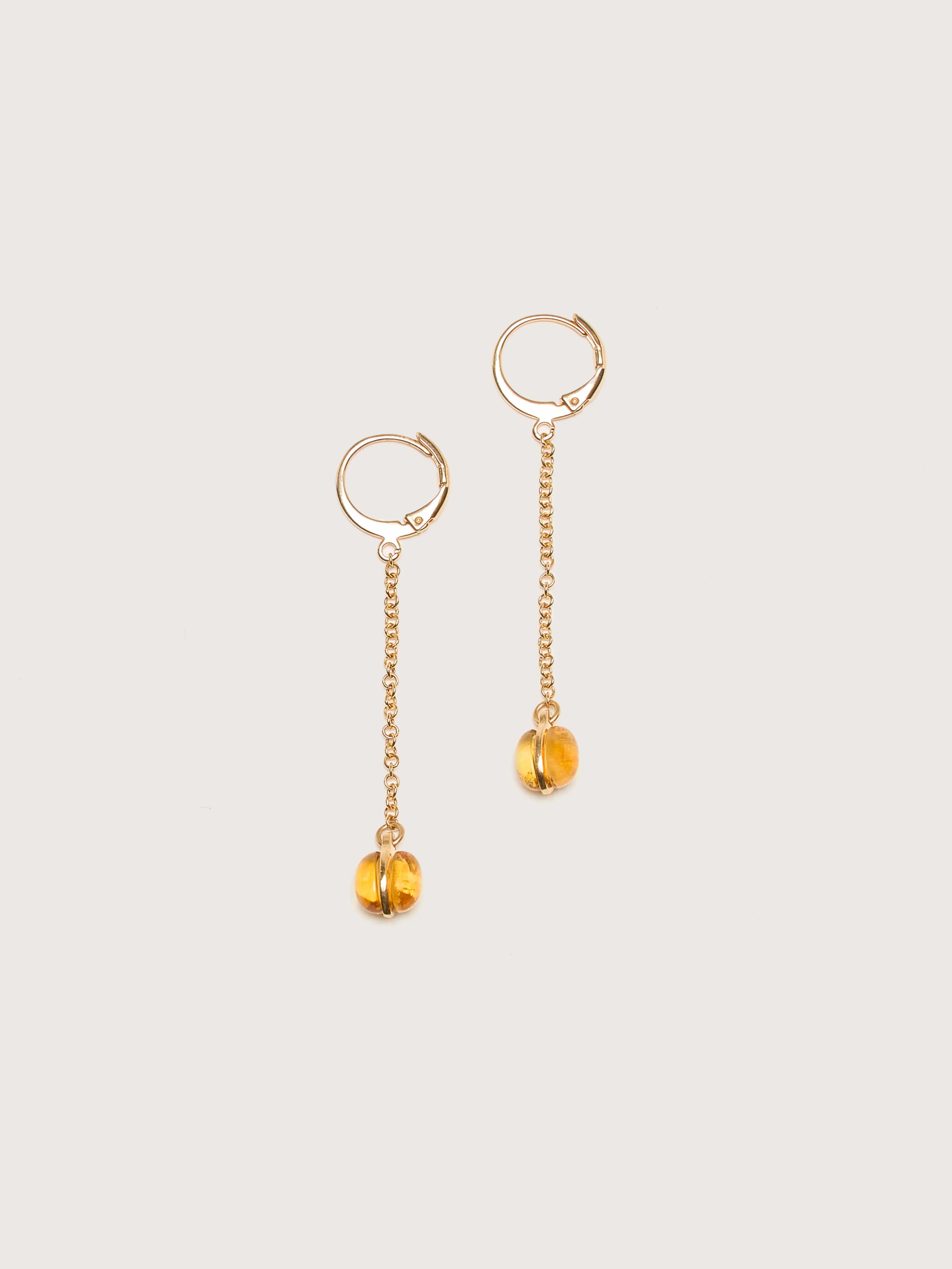 Citrine Drop Earrings (242 / W / GOLD) sold by Bellrose product image thumbnail 2