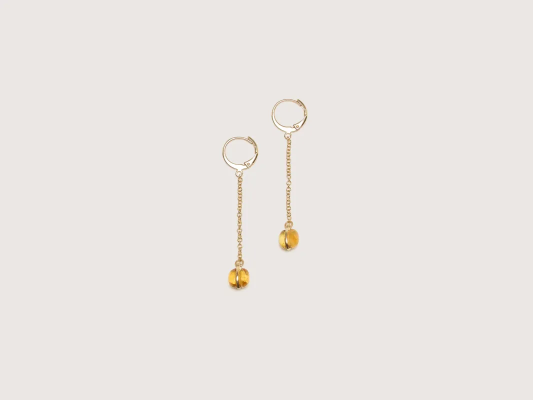 Citrine Drop Earrings (242 / W / GOLD) sold by Bellrose