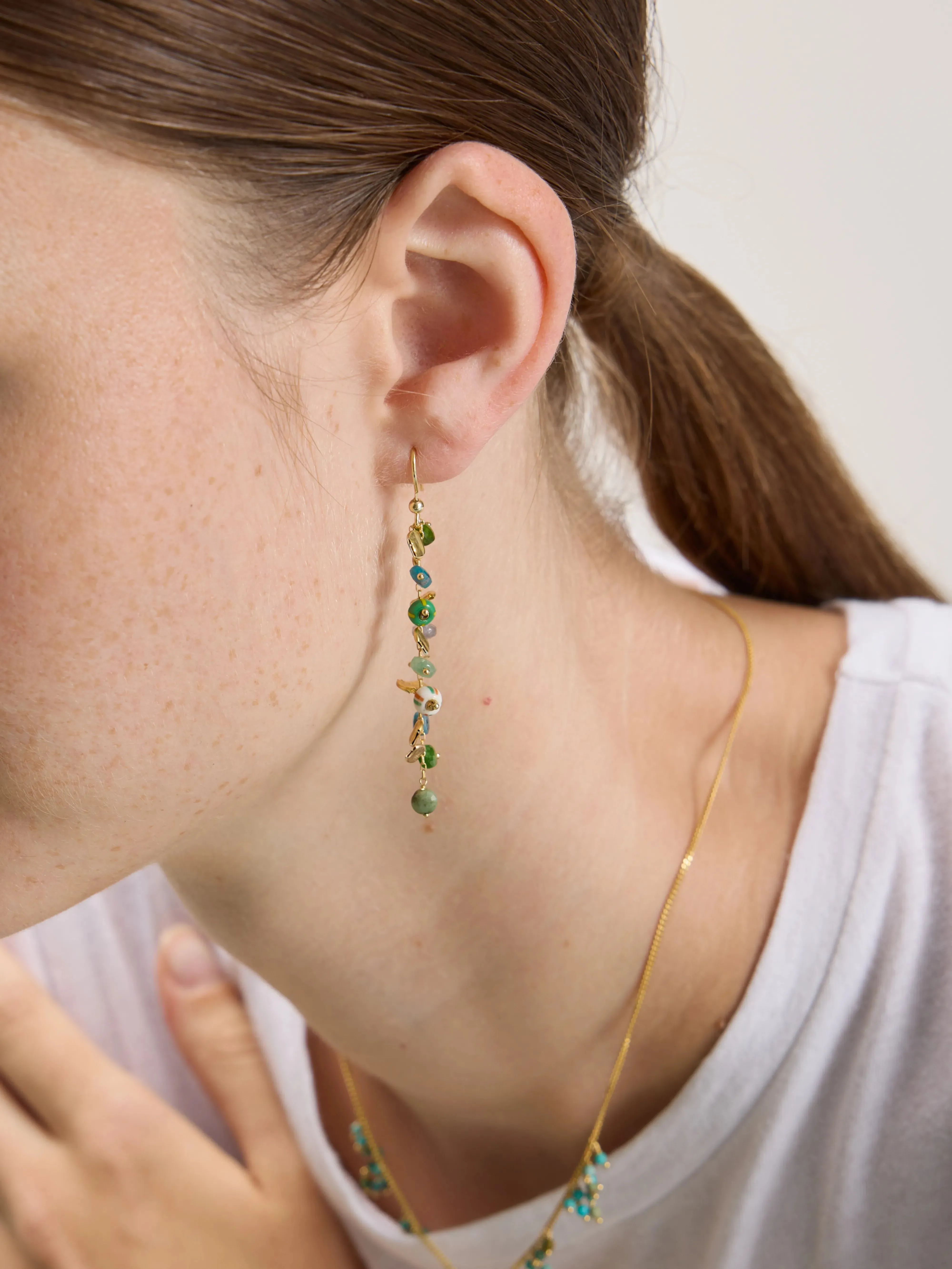 Confetti Earrings (242 / W / GREEN) sold by Bellrose product image thumbnail 3