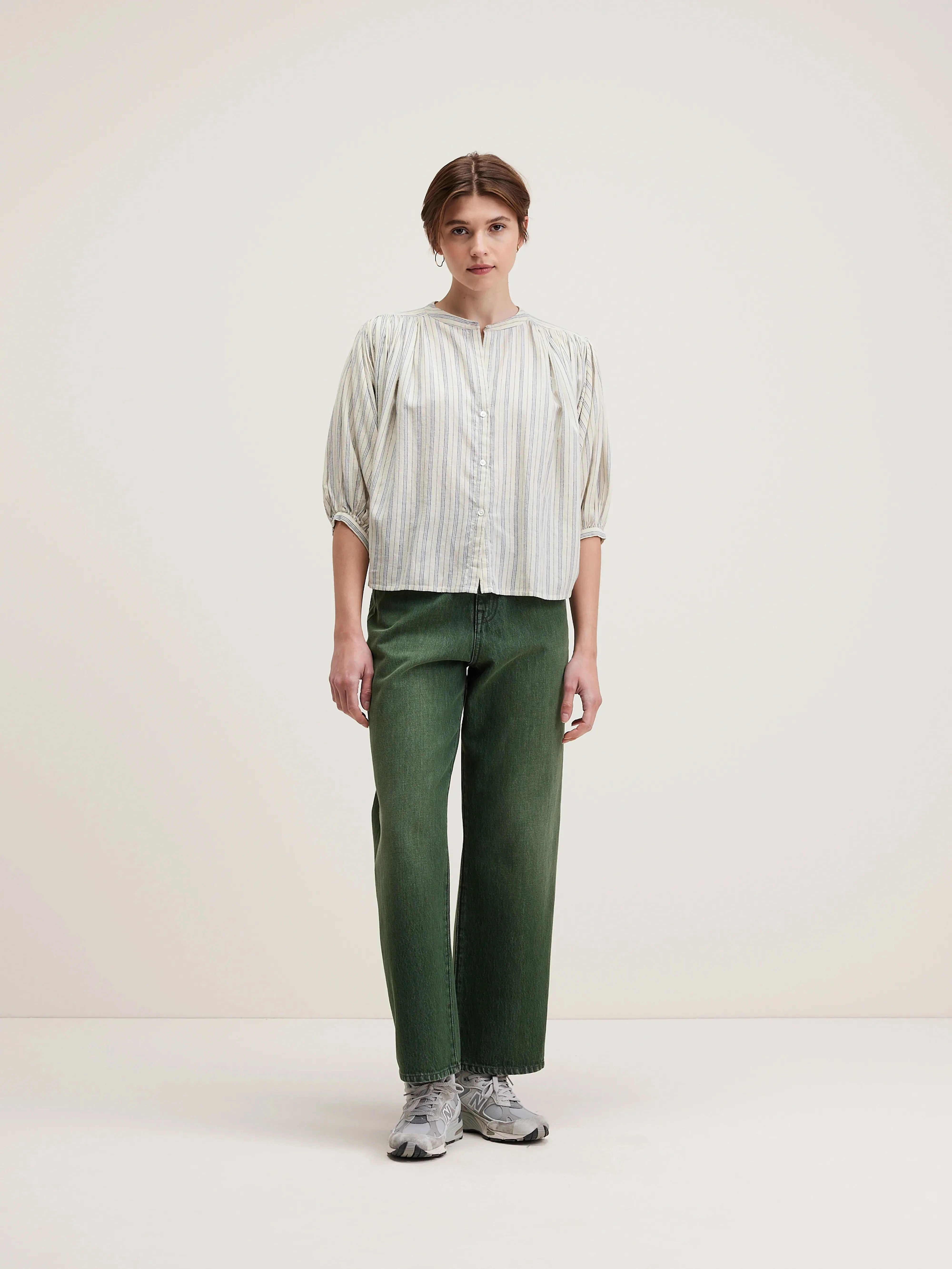 Ink cropped blouse (242 / W / STRIPE A) sold by Bellrose product image thumbnail 2