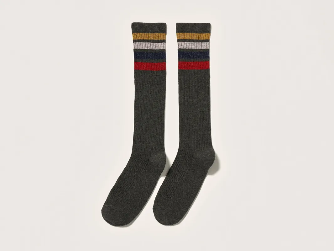 Bopek knee-high socks (242 / G / DARK GREY) sold by Bellrose