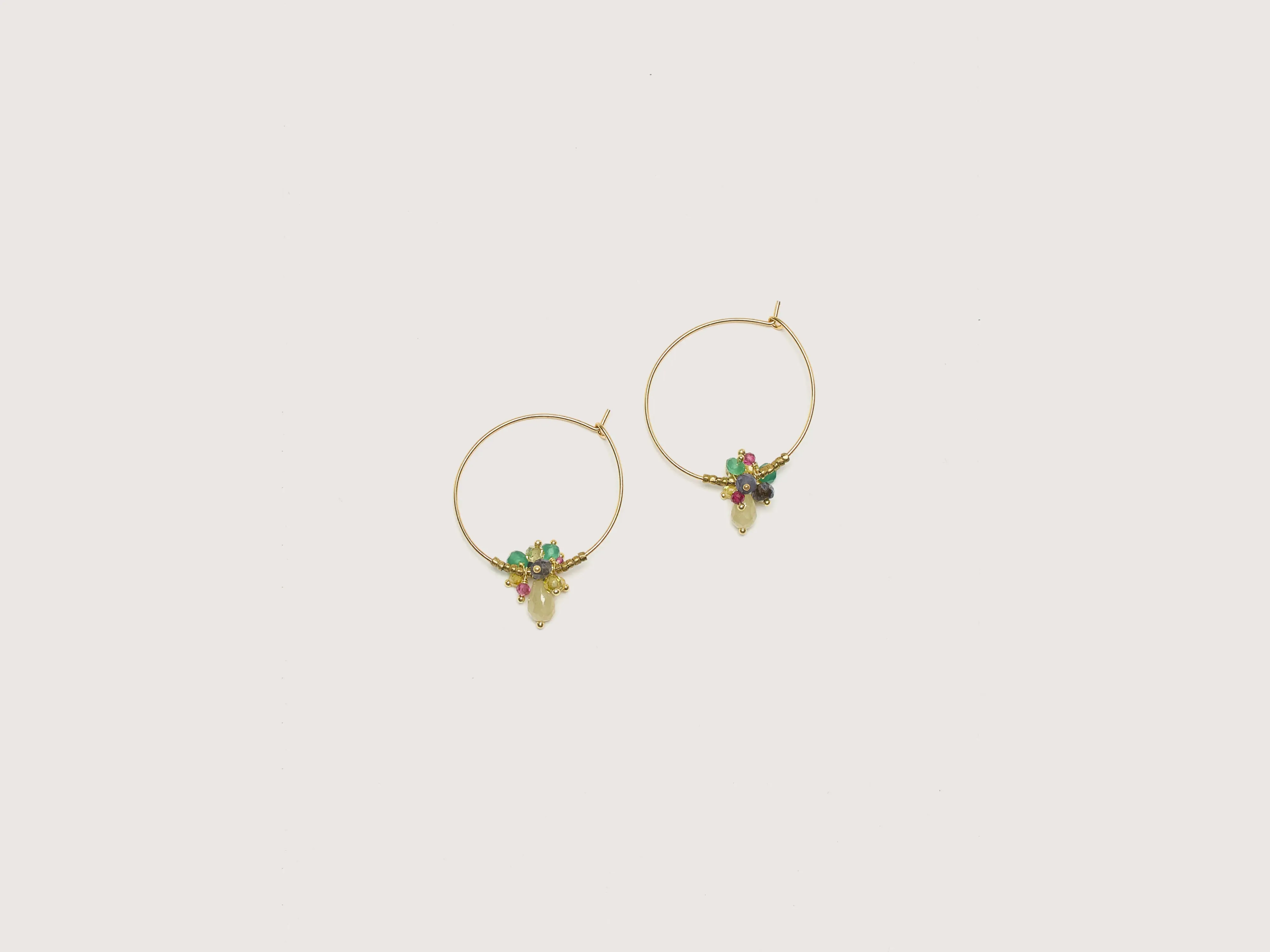 Bocciolo Hoop Earrings (242 / W / MULTICOLOR) sold by Bellrose