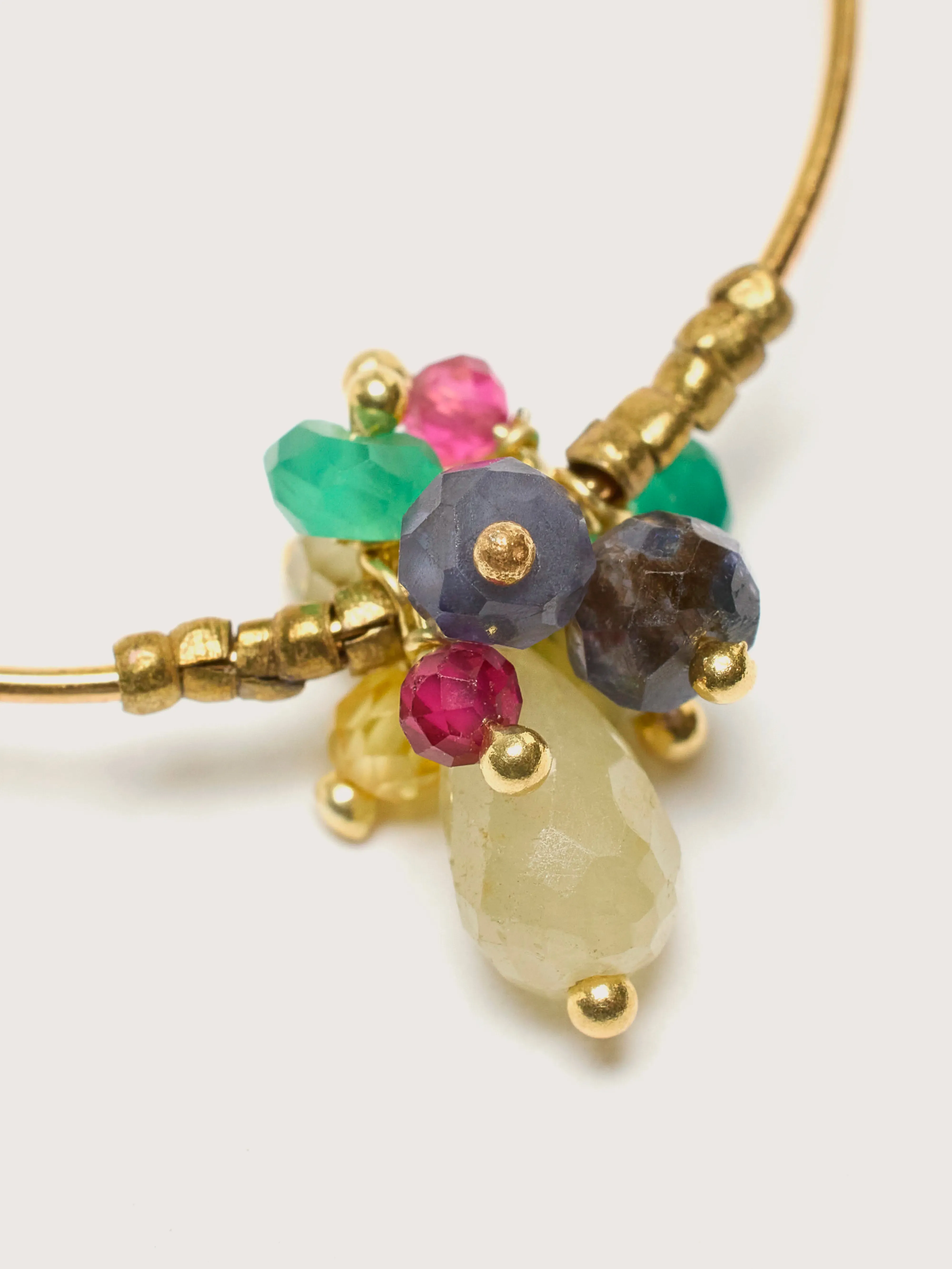 Bocciolo Hoop Earrings (242 / W / MULTICOLOR) sold by Bellrose product image thumbnail 4