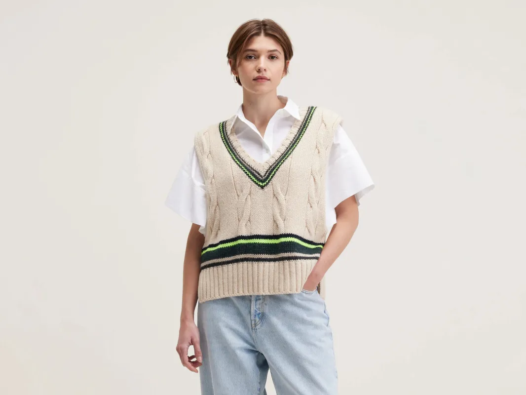 Asno sleeveless sweater (242 / W / IVORY) sold by Bellrose