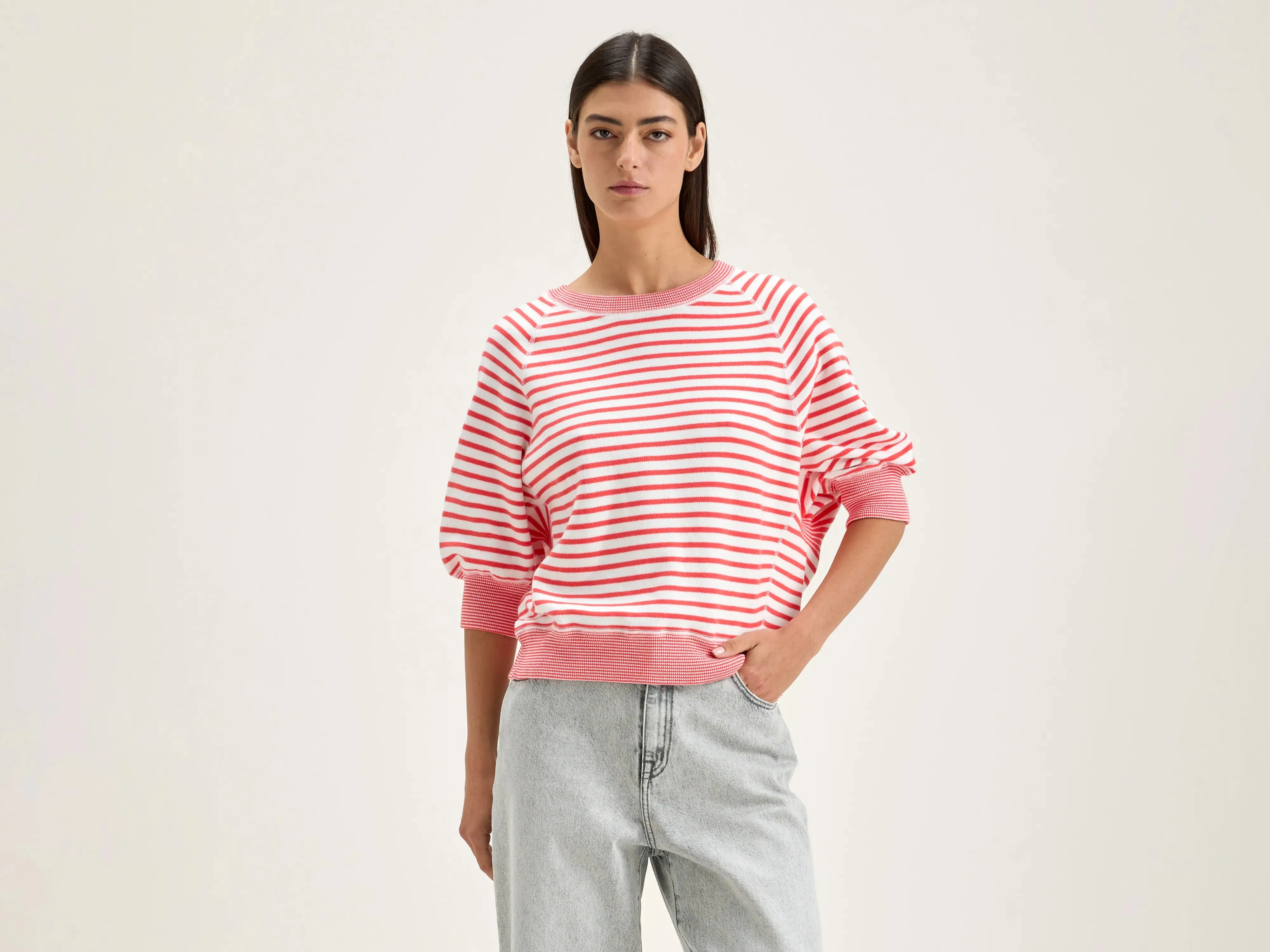 Anglet crew-neck sweater (242 / W / STRIPE B) sold by Bellrose