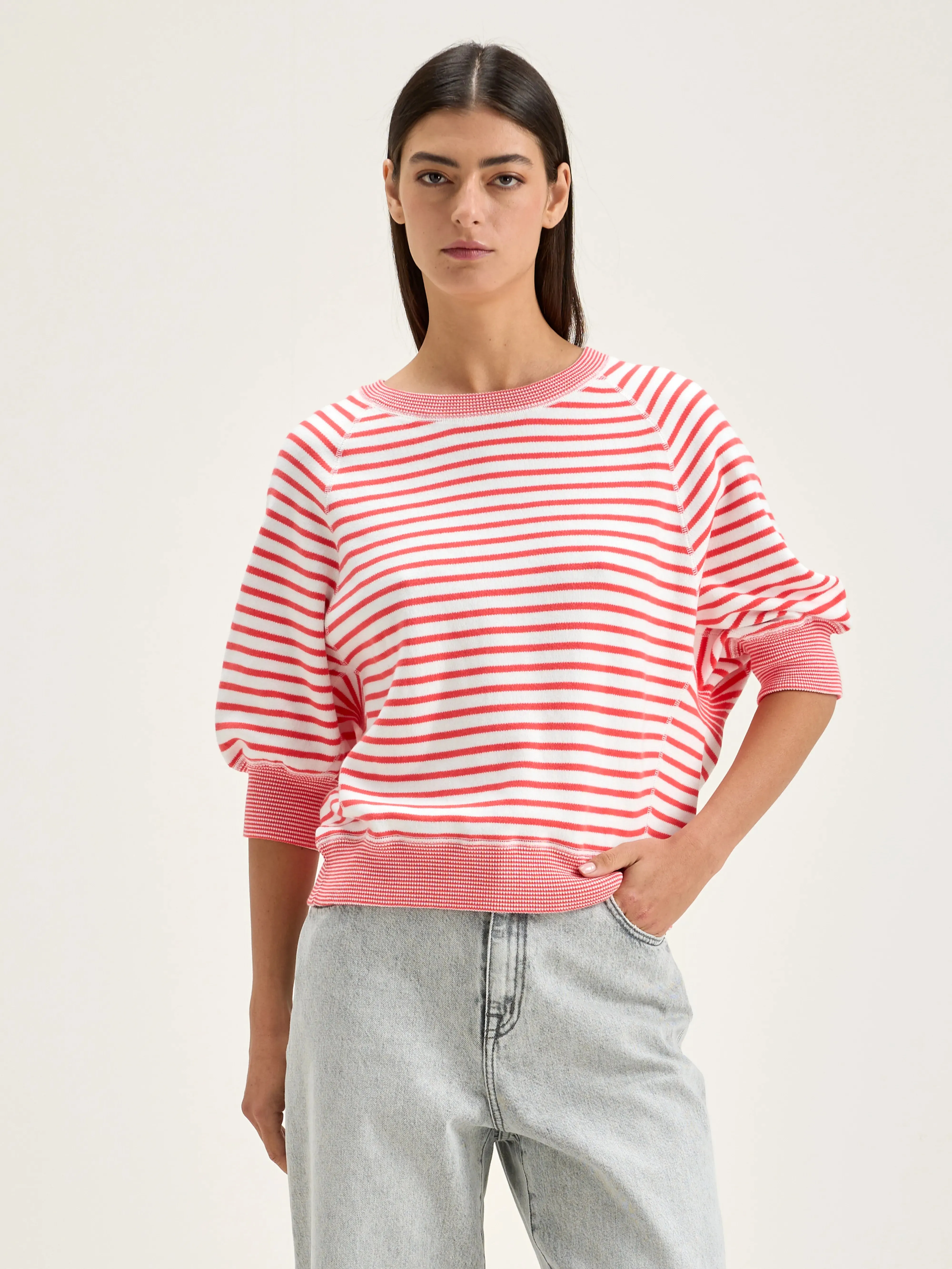Anglet crew-neck sweater (242 / W / STRIPE B) sold by Bellrose product image thumbnail 2