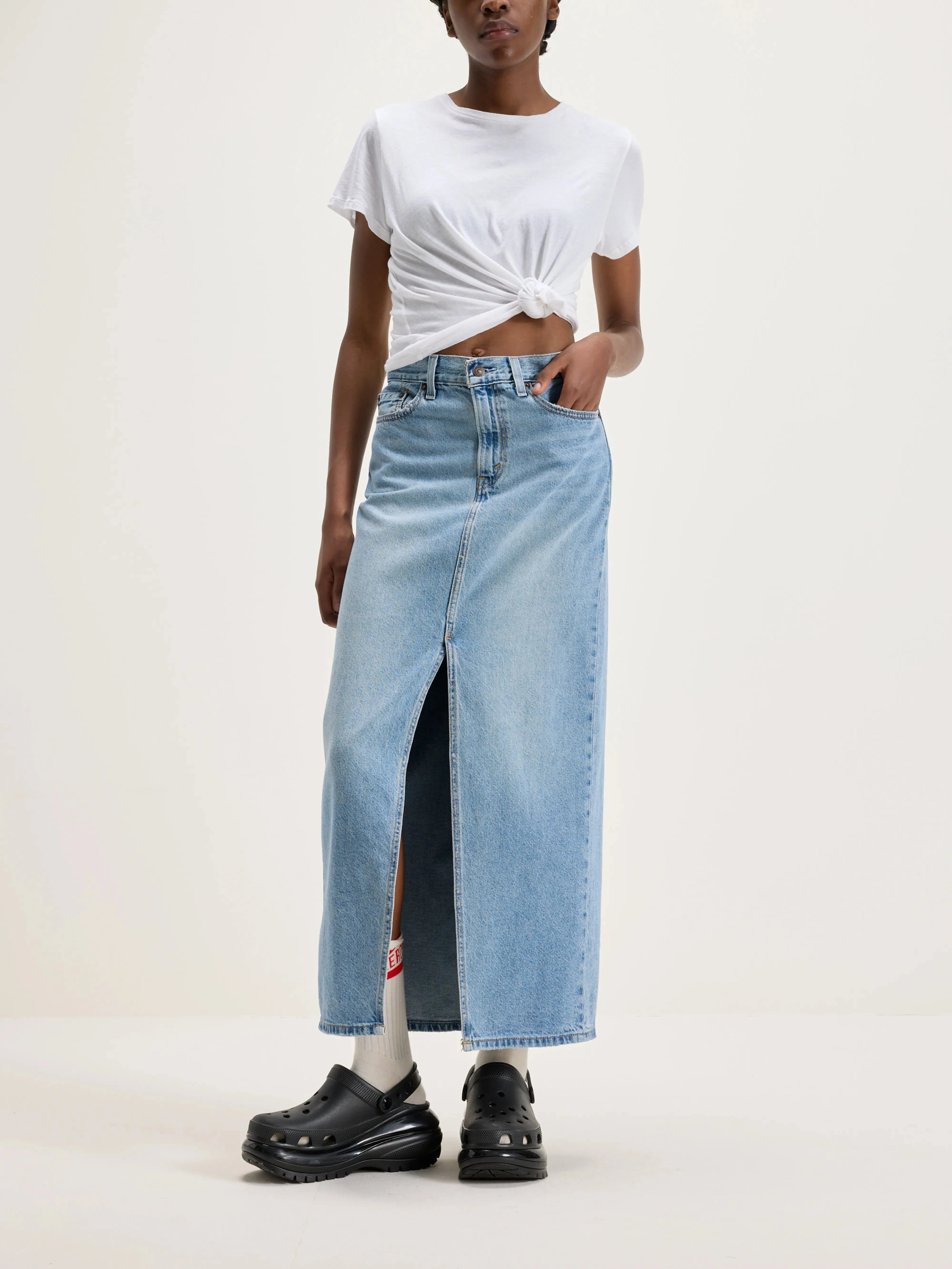 Ankle Column Skirt (242 / W / LT STONE WASH) sold by Bellrose product image thumbnail 3