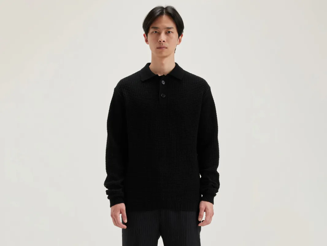 Allos polo-style sweater (242 / M / BLACK) sold by Bellrose