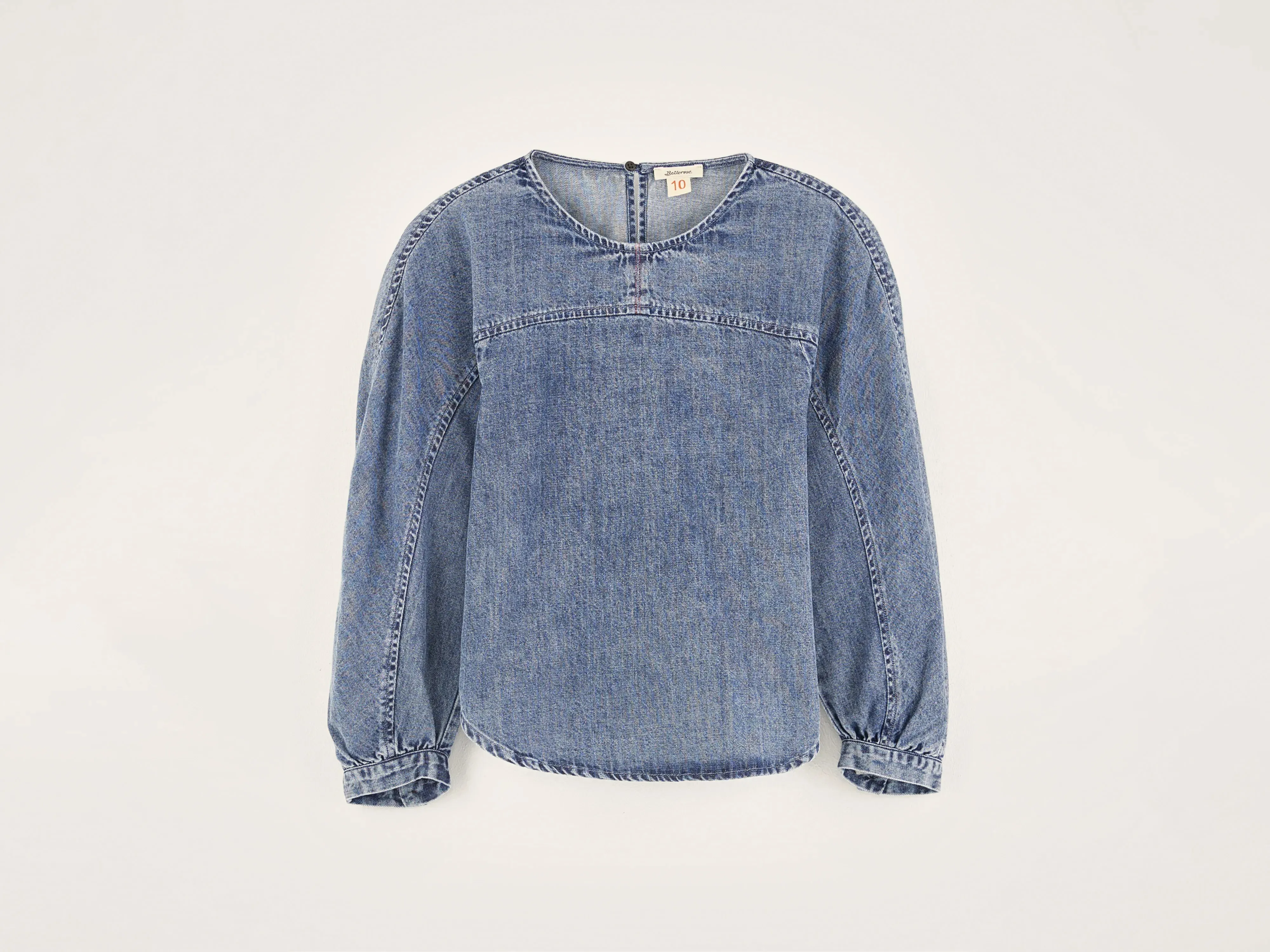 Agar denim blouse (242 / G / LT BLUE STONE) sold by Bellrose