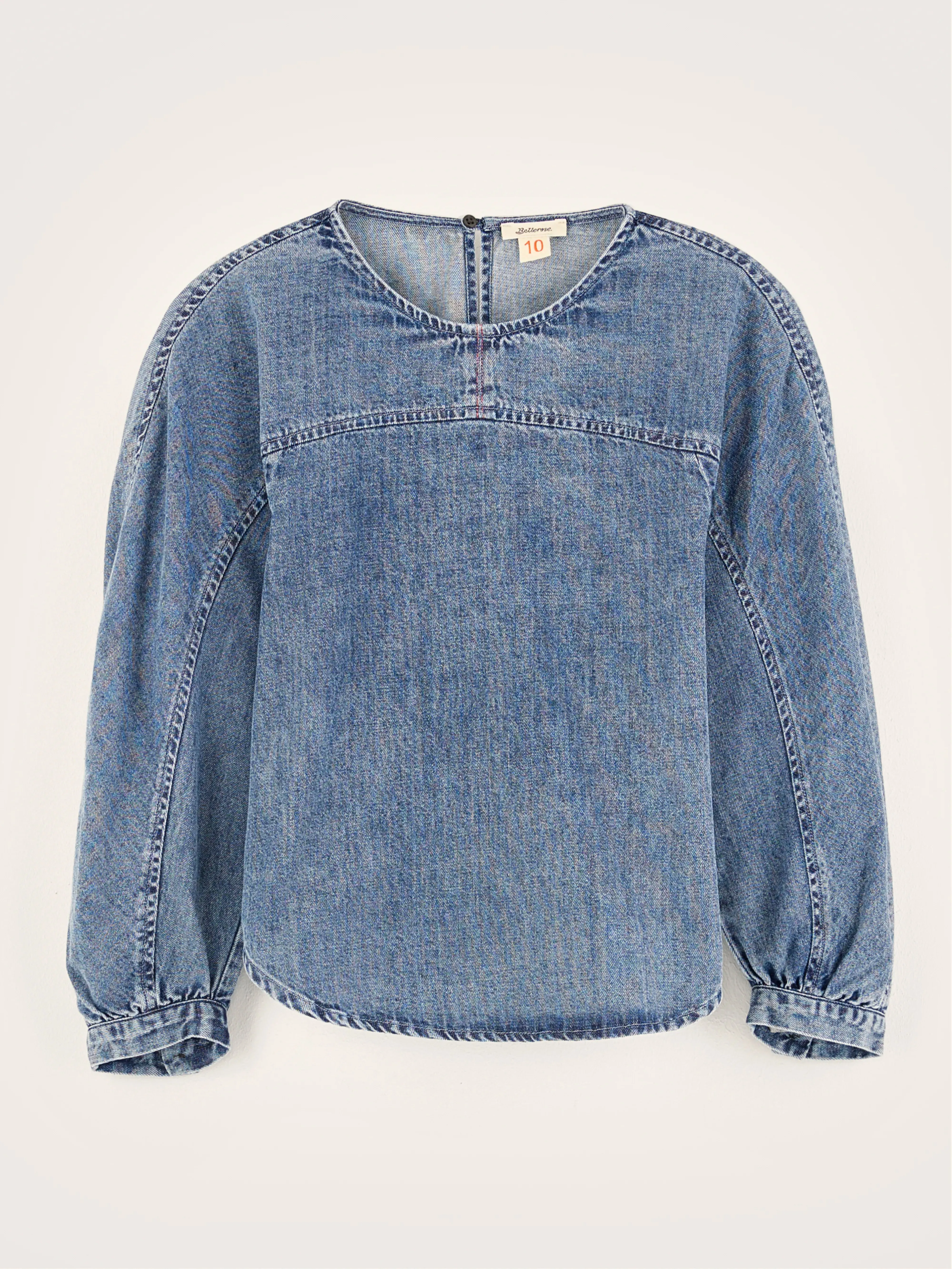 Agar denim blouse (242 / G / LT BLUE STONE) sold by Bellrose product image thumbnail 2