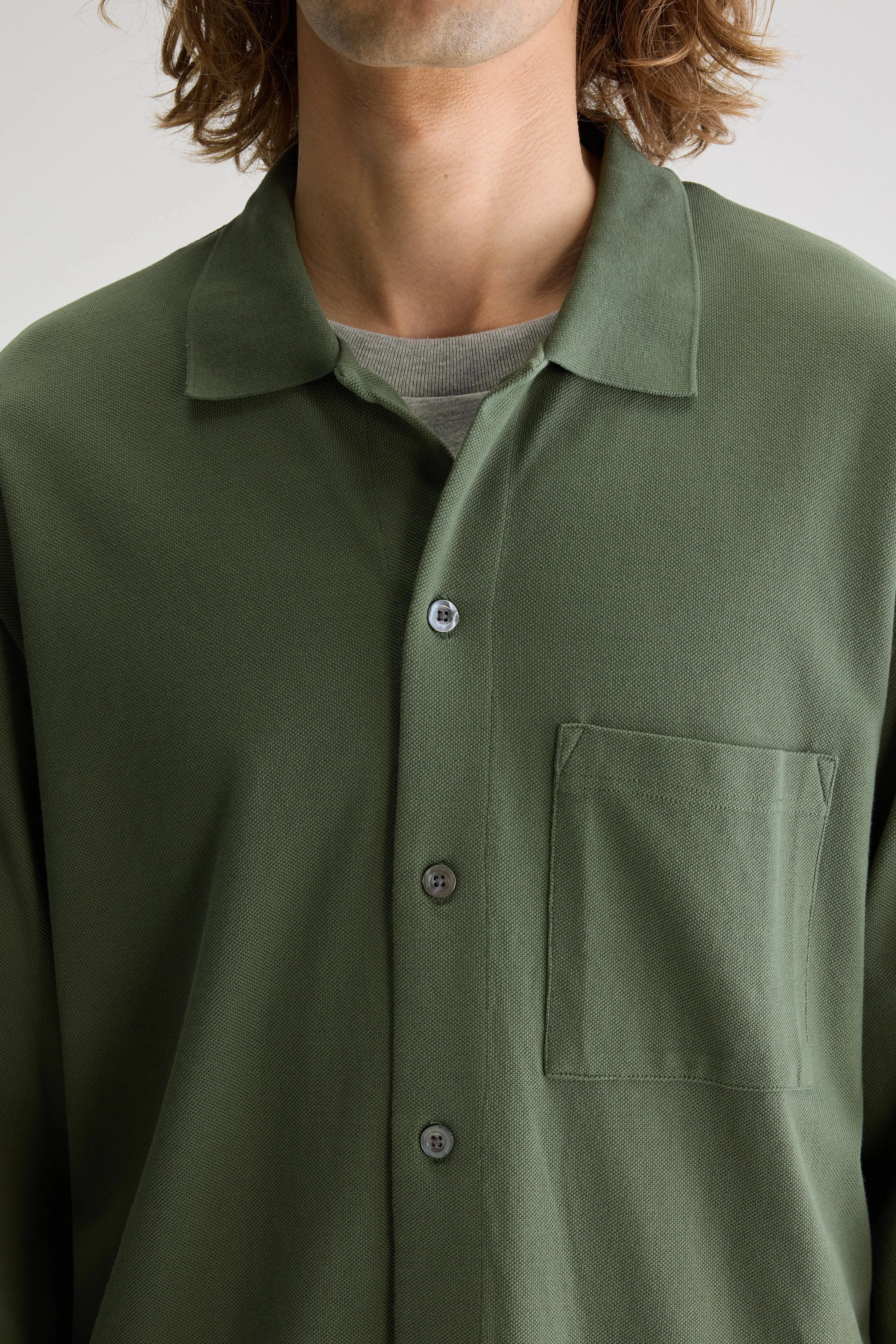 Vision long-sleeve polo (251 / M / THYME) sold by Bellrose product image thumbnail 5