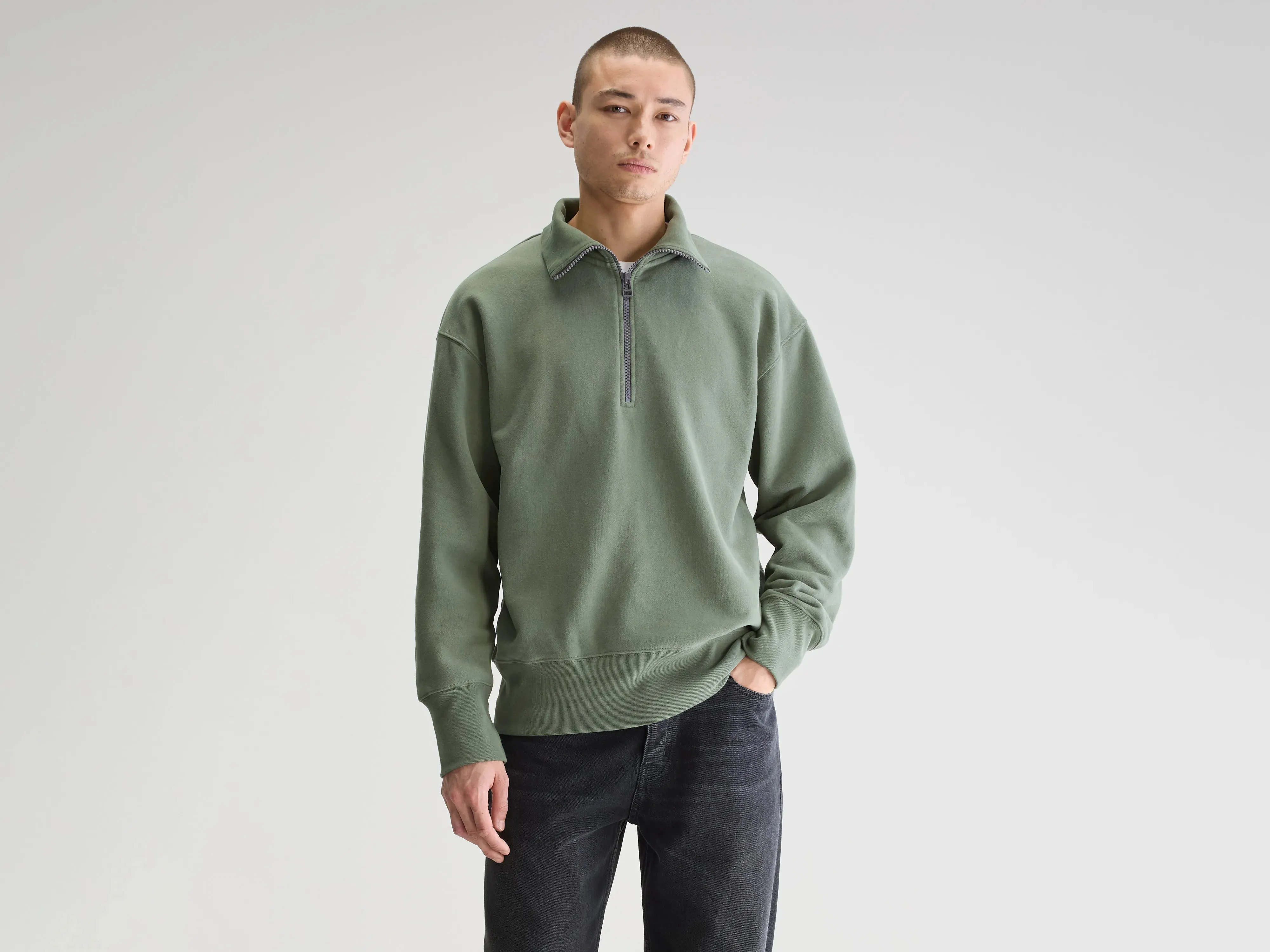 Faber half-zip sweatshirt (251 / M / THYME) sold by Bellrose
