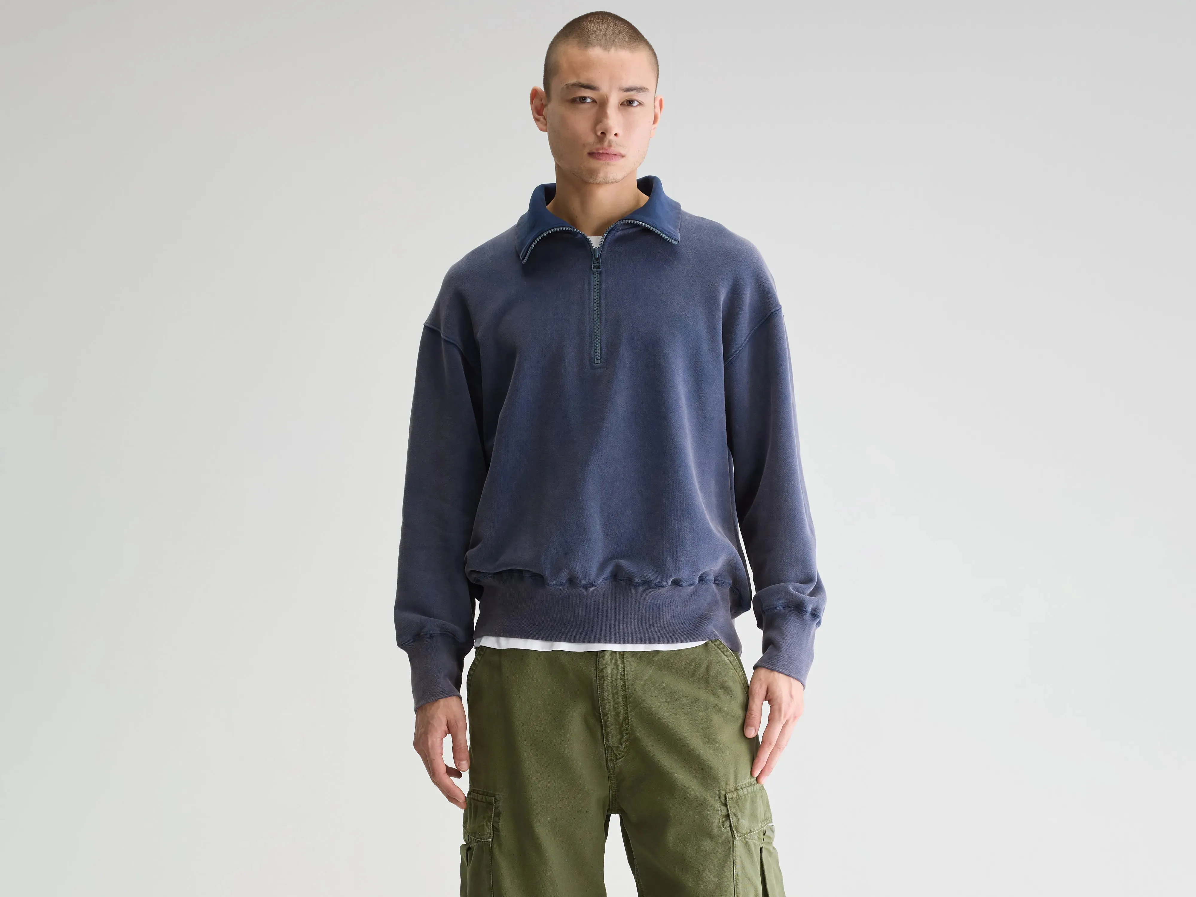 Faber half-zip sweatshirt (251 / M / REGAL BLUE) sold by Bellrose