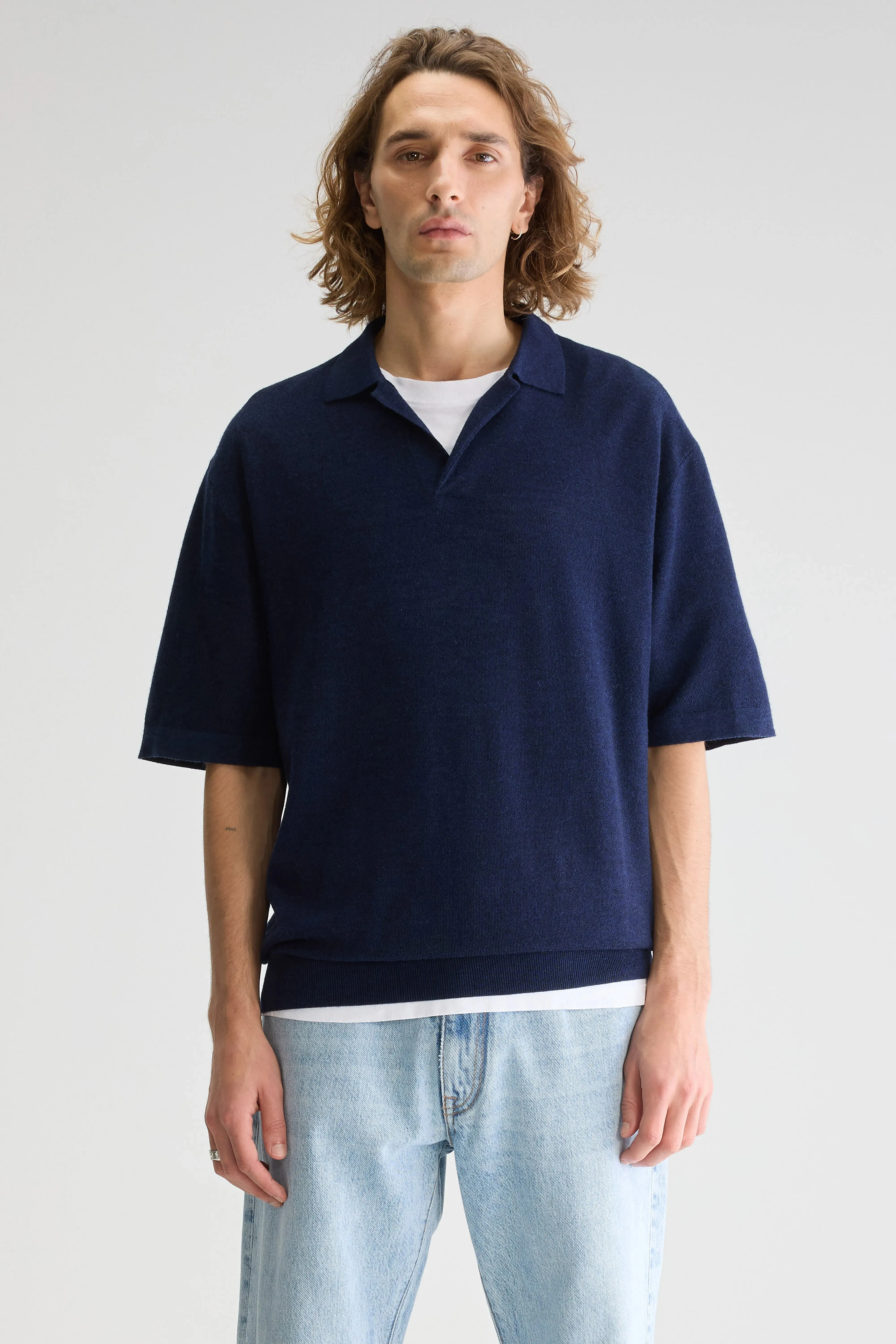 Alosh relaxed polo sweater (251 / M / REGAL BLUE) sold by Bellrose product image thumbnail 2
