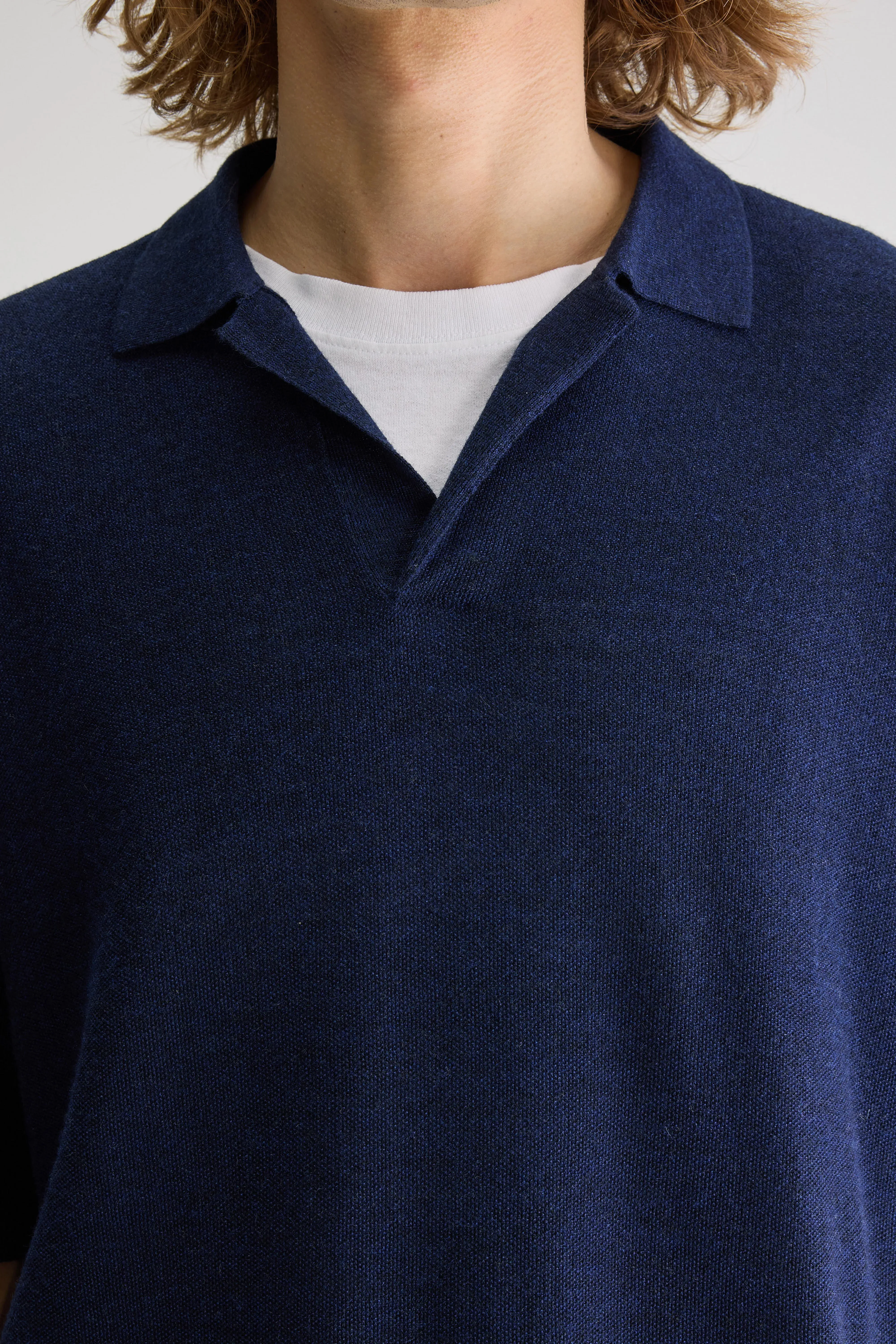Alosh relaxed polo sweater (251 / M / REGAL BLUE) sold by Bellrose product image thumbnail 5