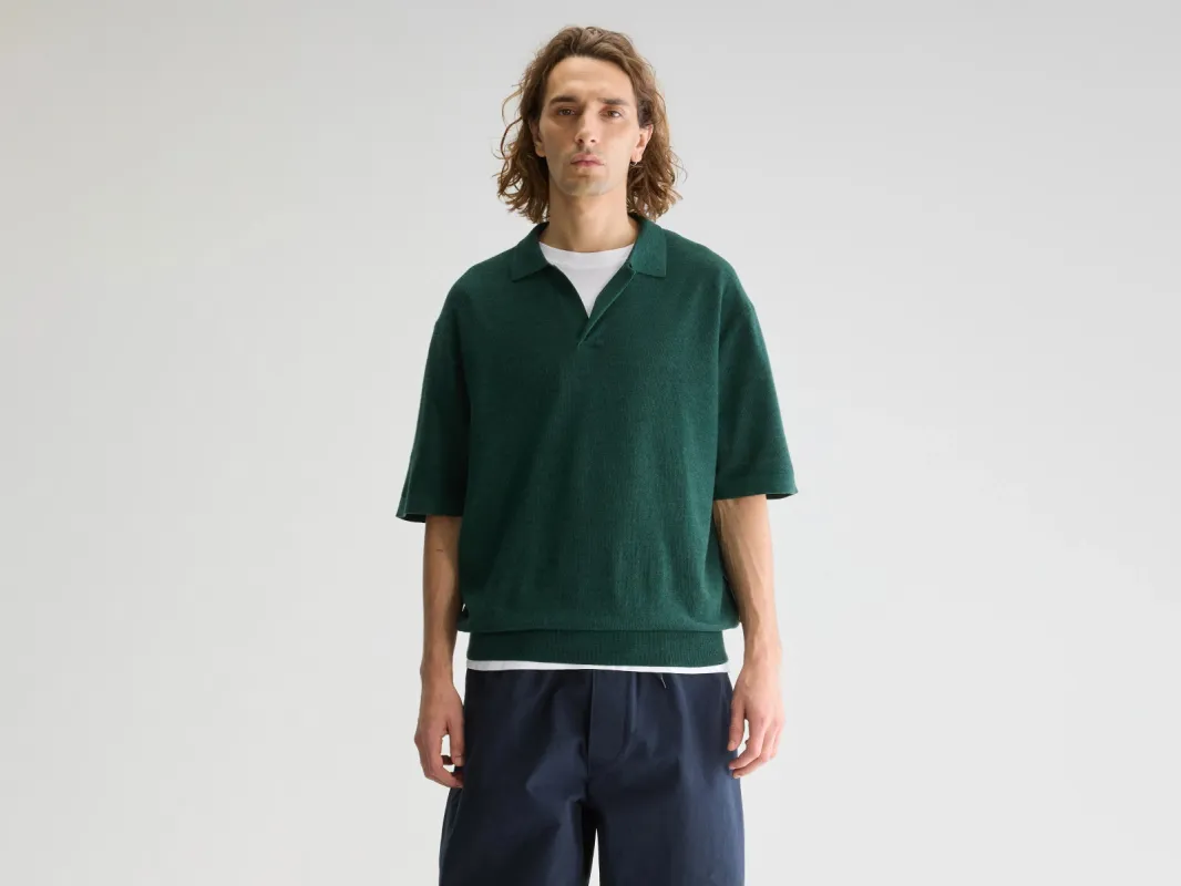 Alosh relaxed polo sweater (251 / M / SAGE) sold by Bellrose