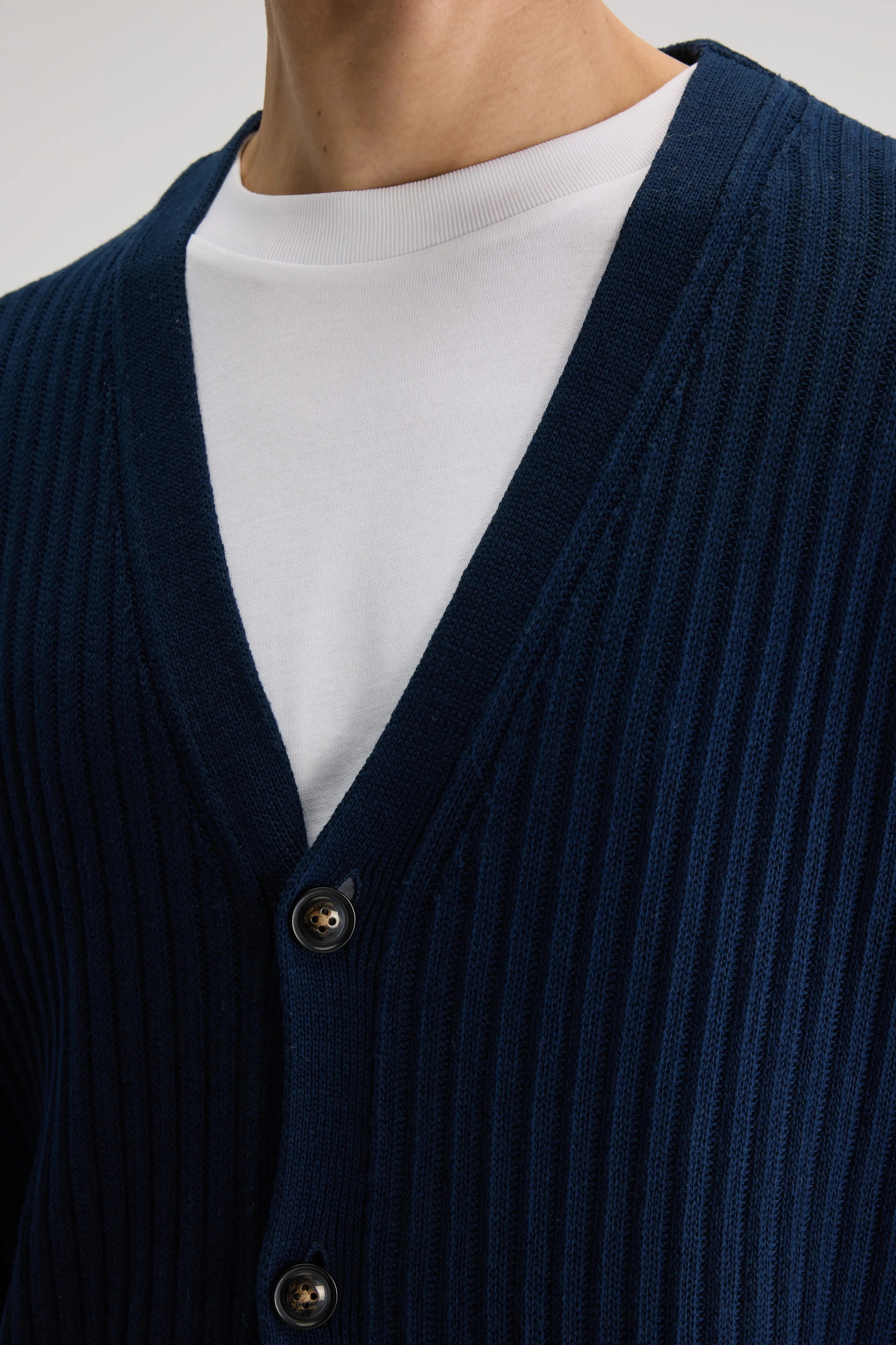 Asico v-neck cardigan (251 / M / NAVY) sold by Bellrose product image thumbnail 5