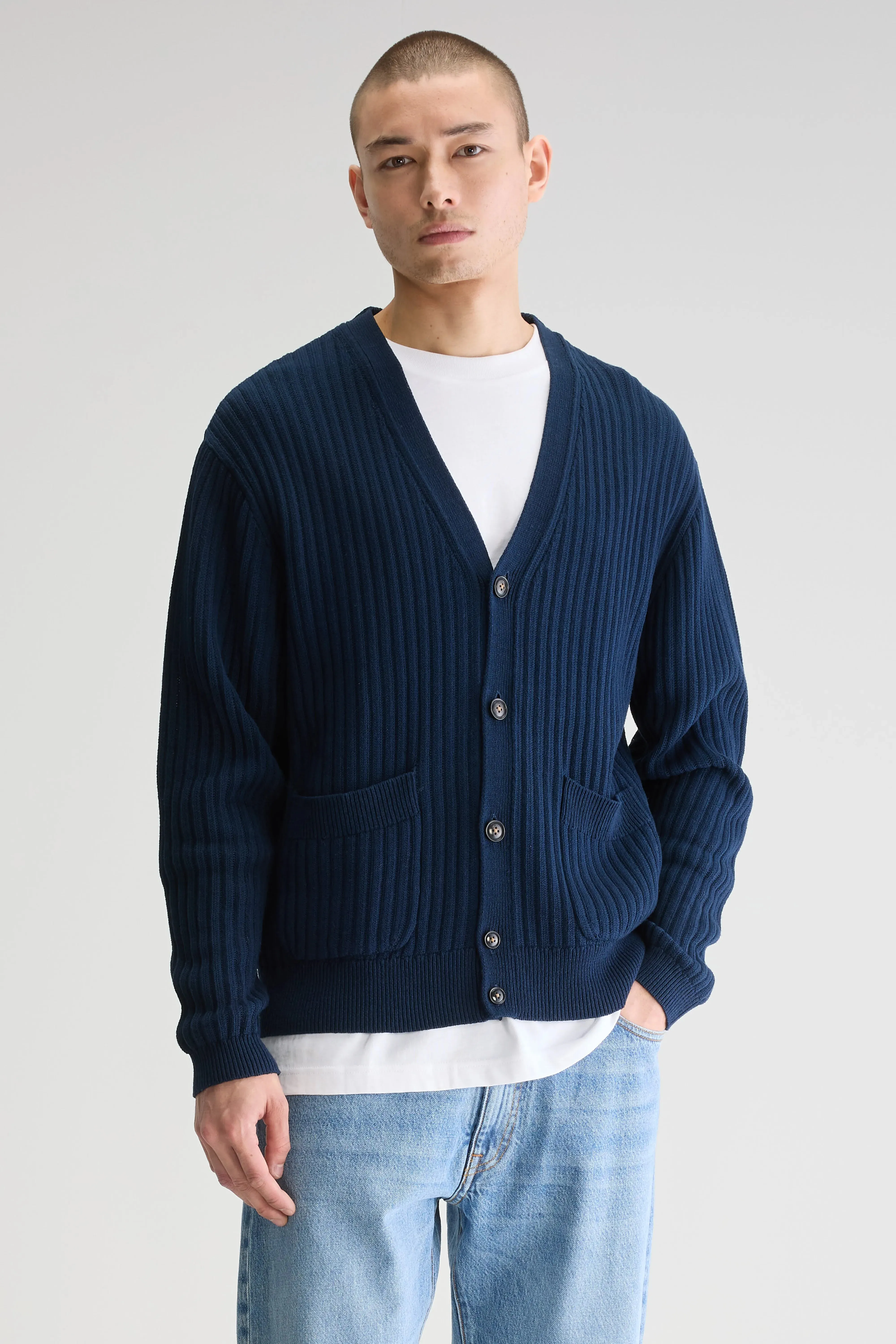 Asico v-neck cardigan (251 / M / NAVY) sold by Bellrose product image thumbnail 2