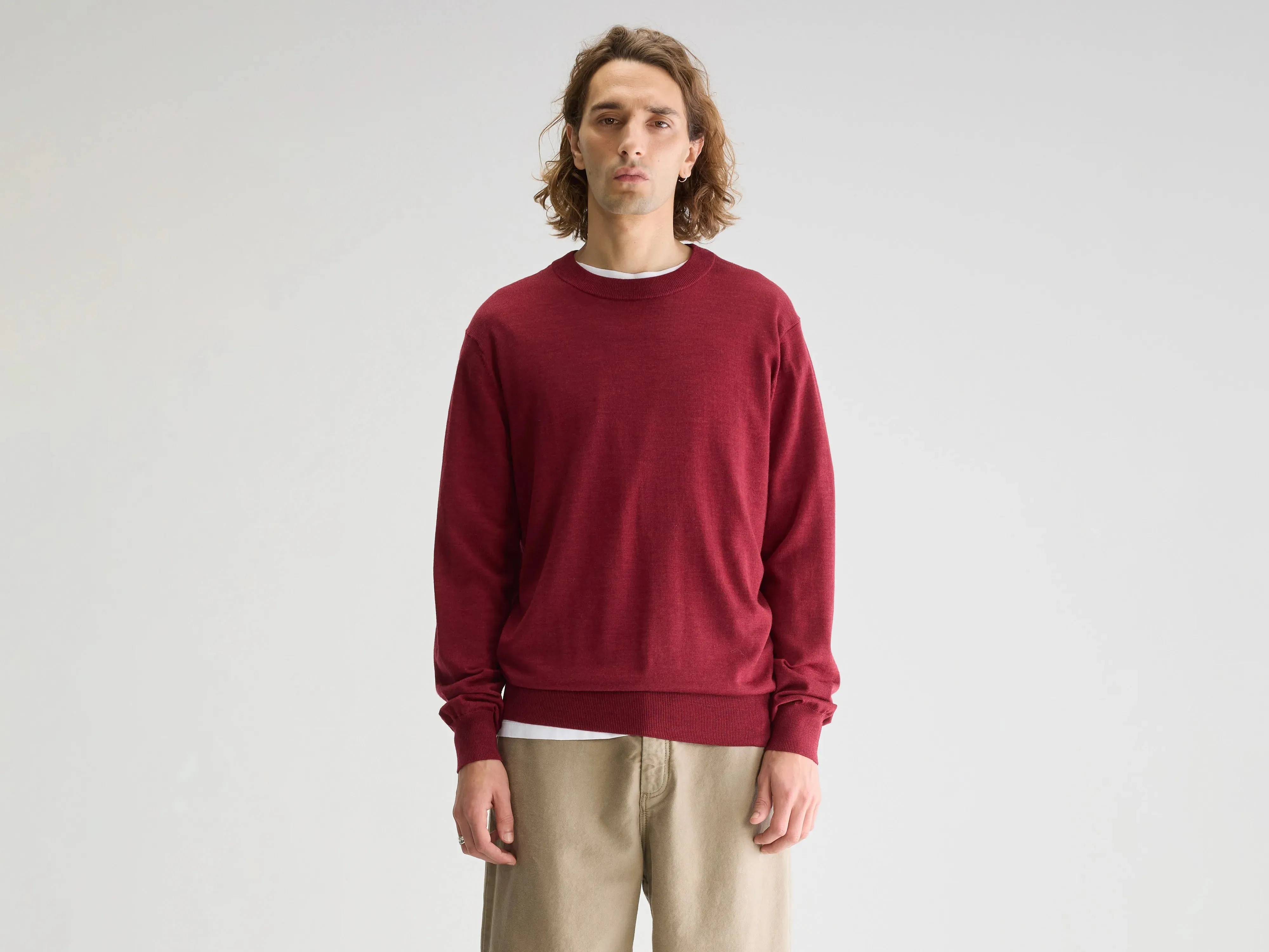 Dilliv crewneck sweater (251 / M / DRIED TOMATO) sold by Bellrose