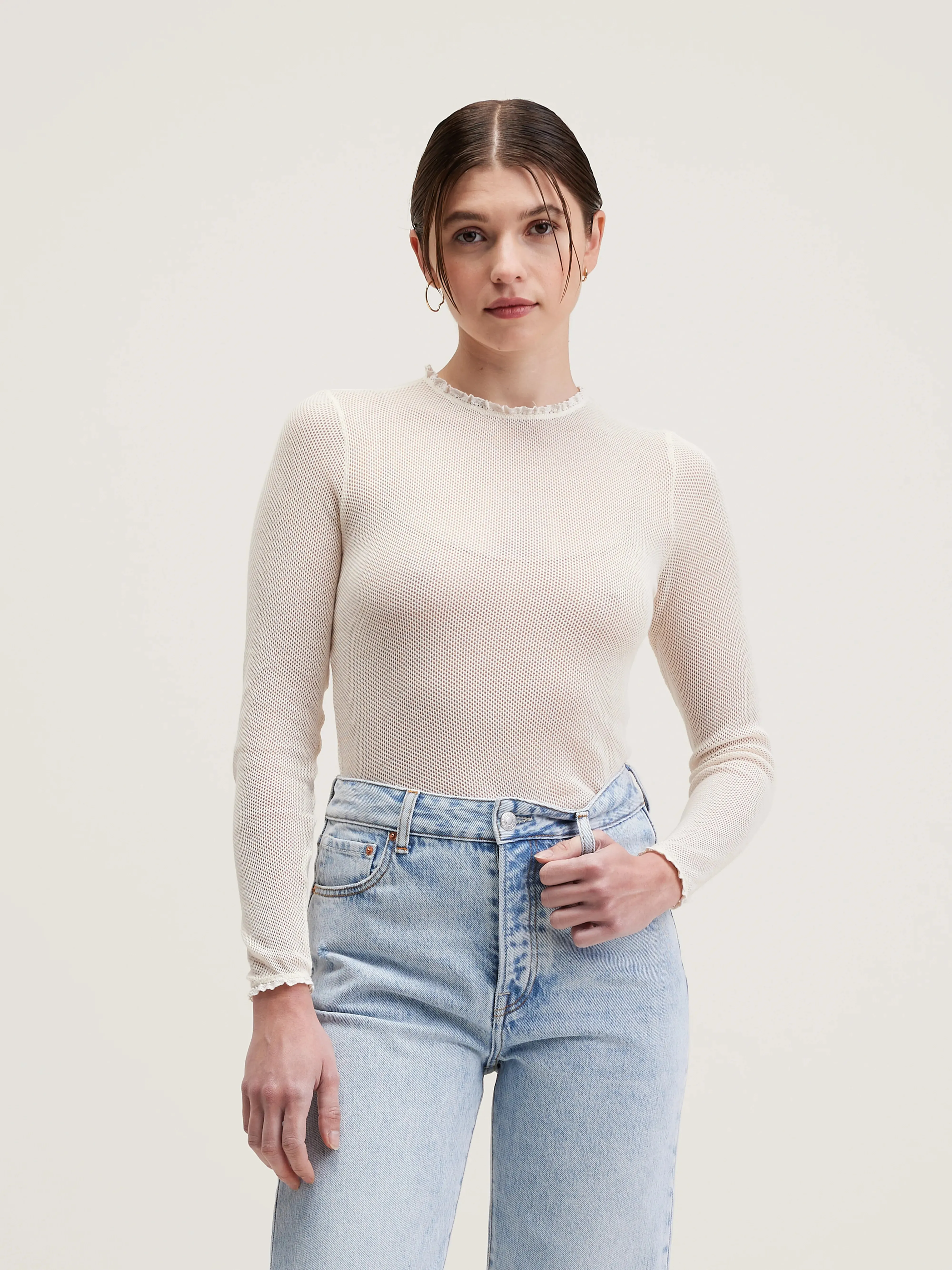 Vibke long-sleeve t-shirt (242 / W / CREAM) sold by Bellrose product image thumbnail 2